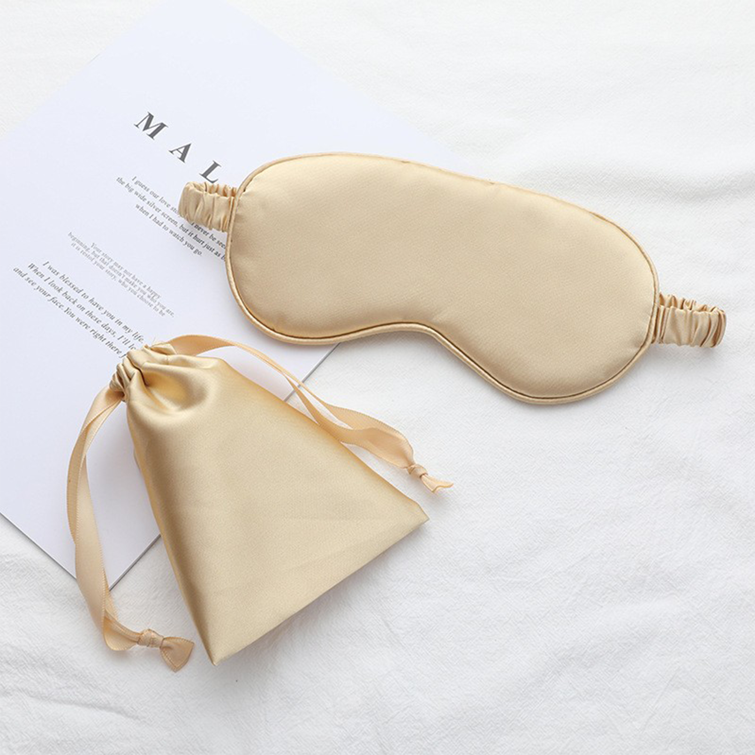 Simulated Silk Eye Mask With Pouch 9