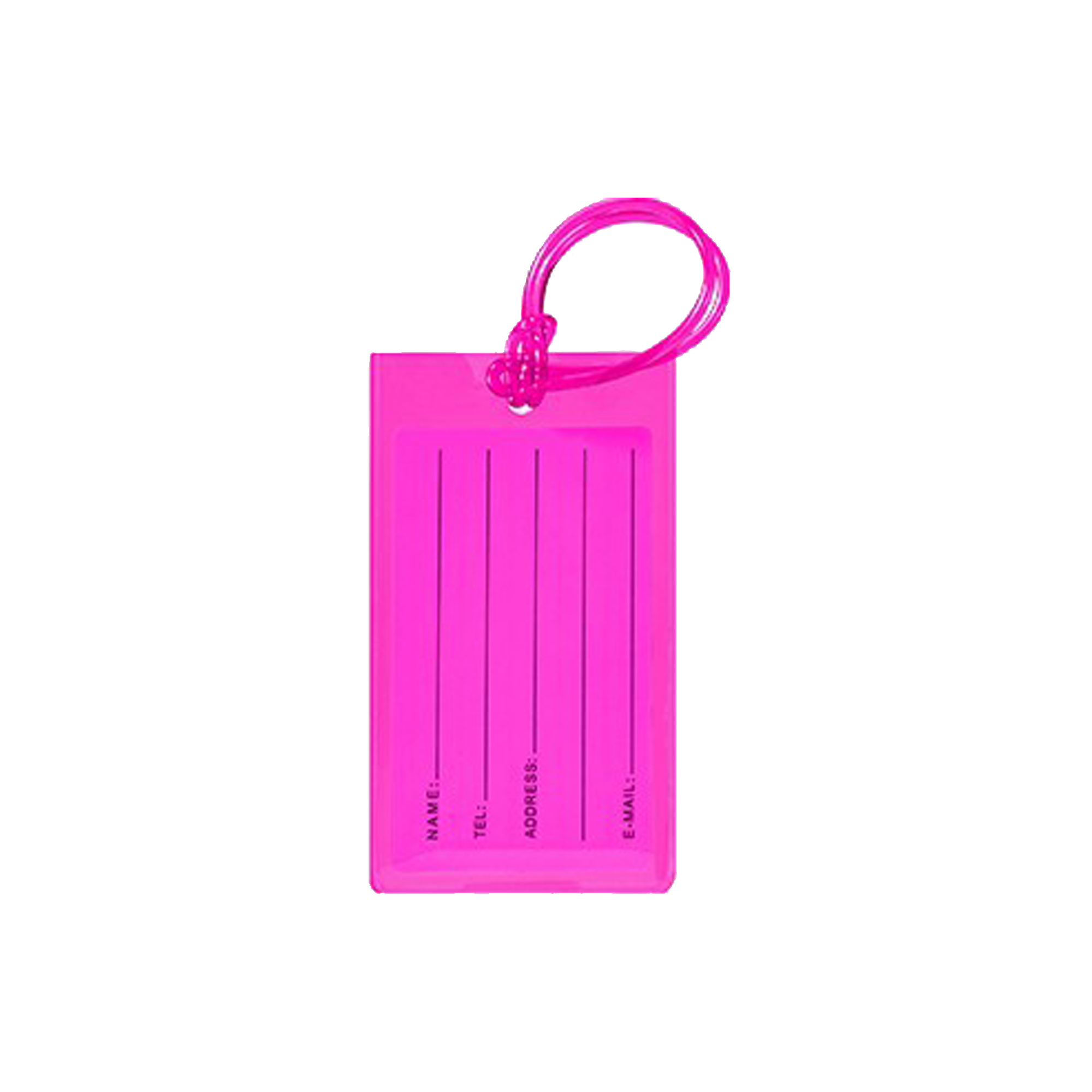 PVC Travel Identity Tag With Strap 4.6" x 2.6" 10