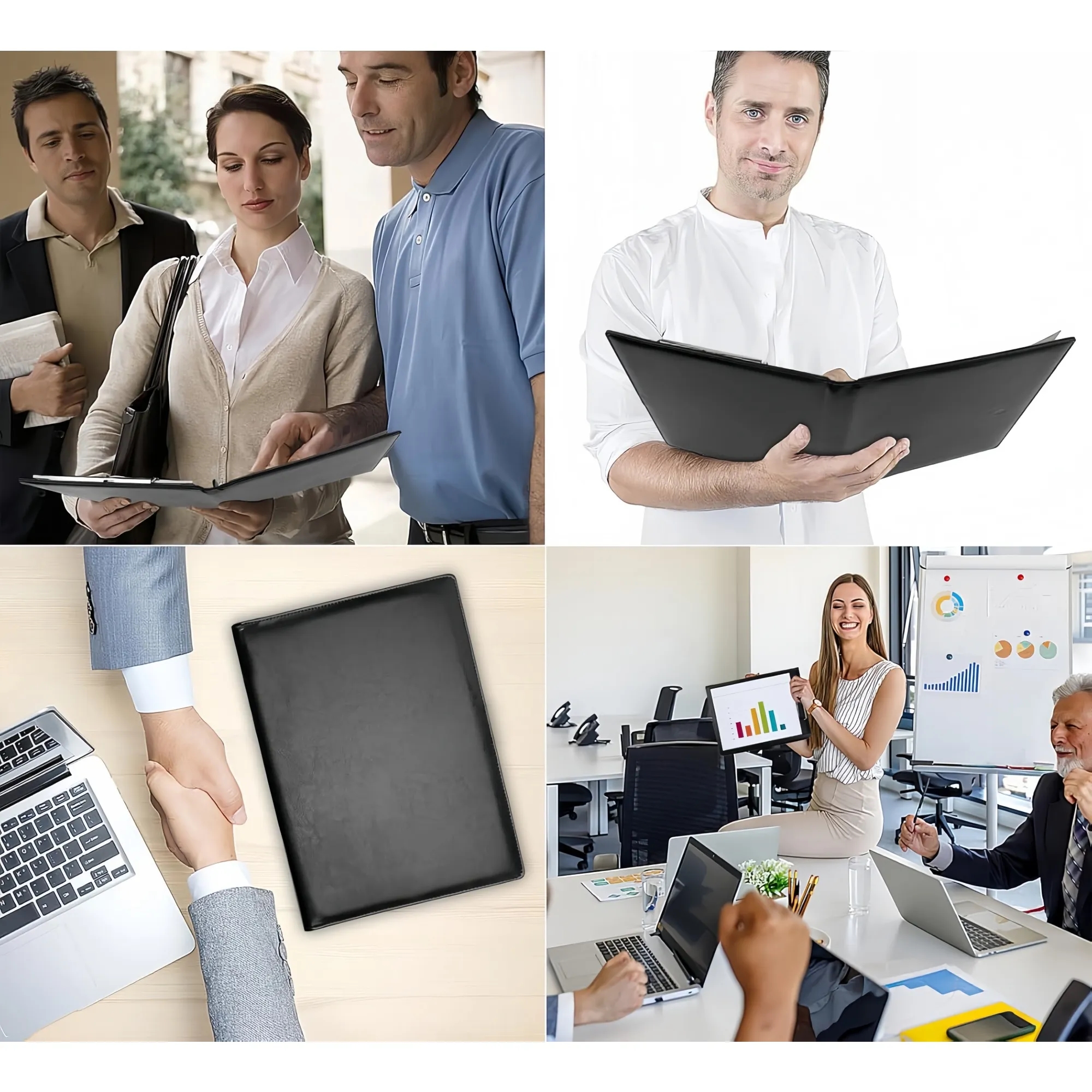 4 in 1 Multi-Function Leather A4 Folder 6
