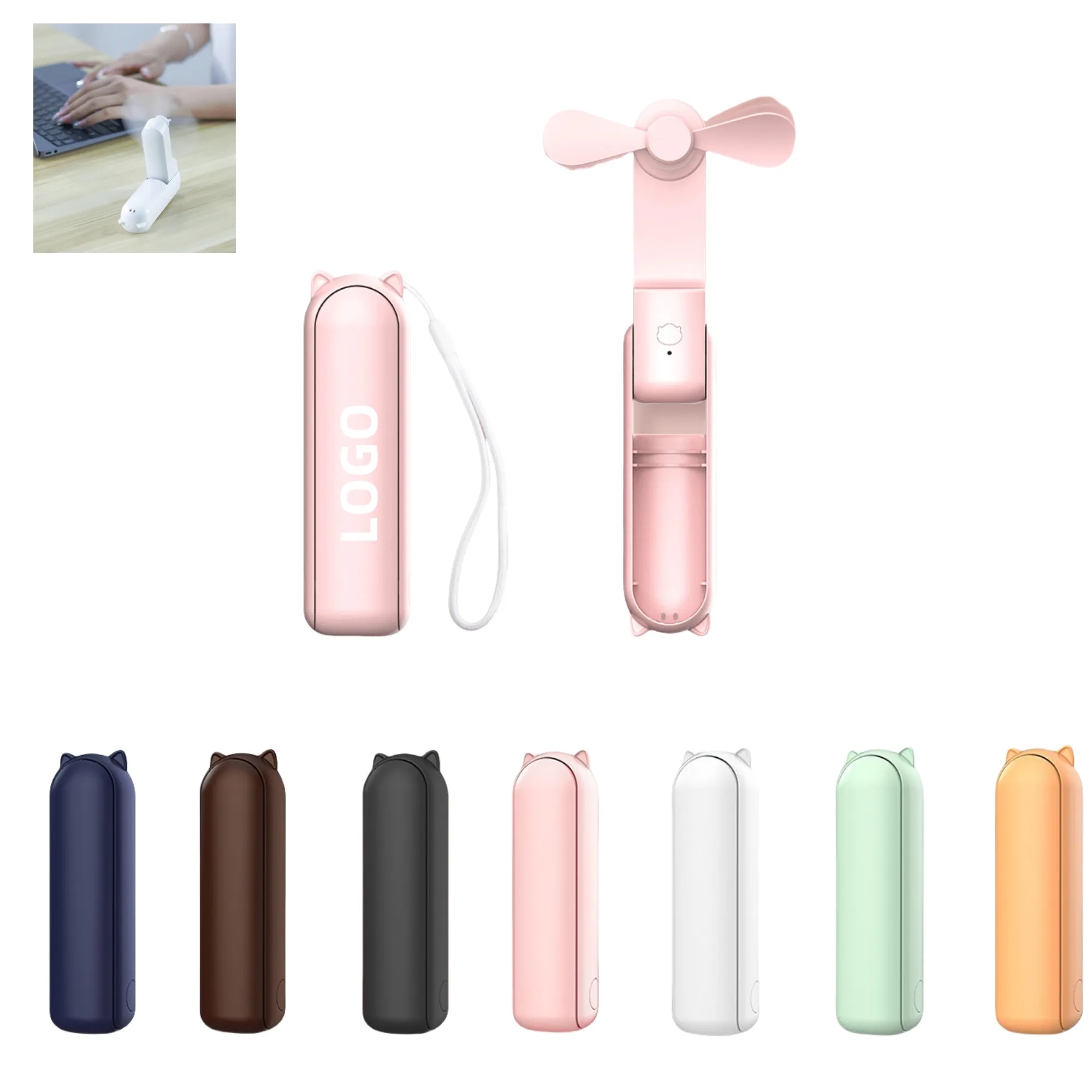 Portable Foldable Mini Fan & Charger Combo 4