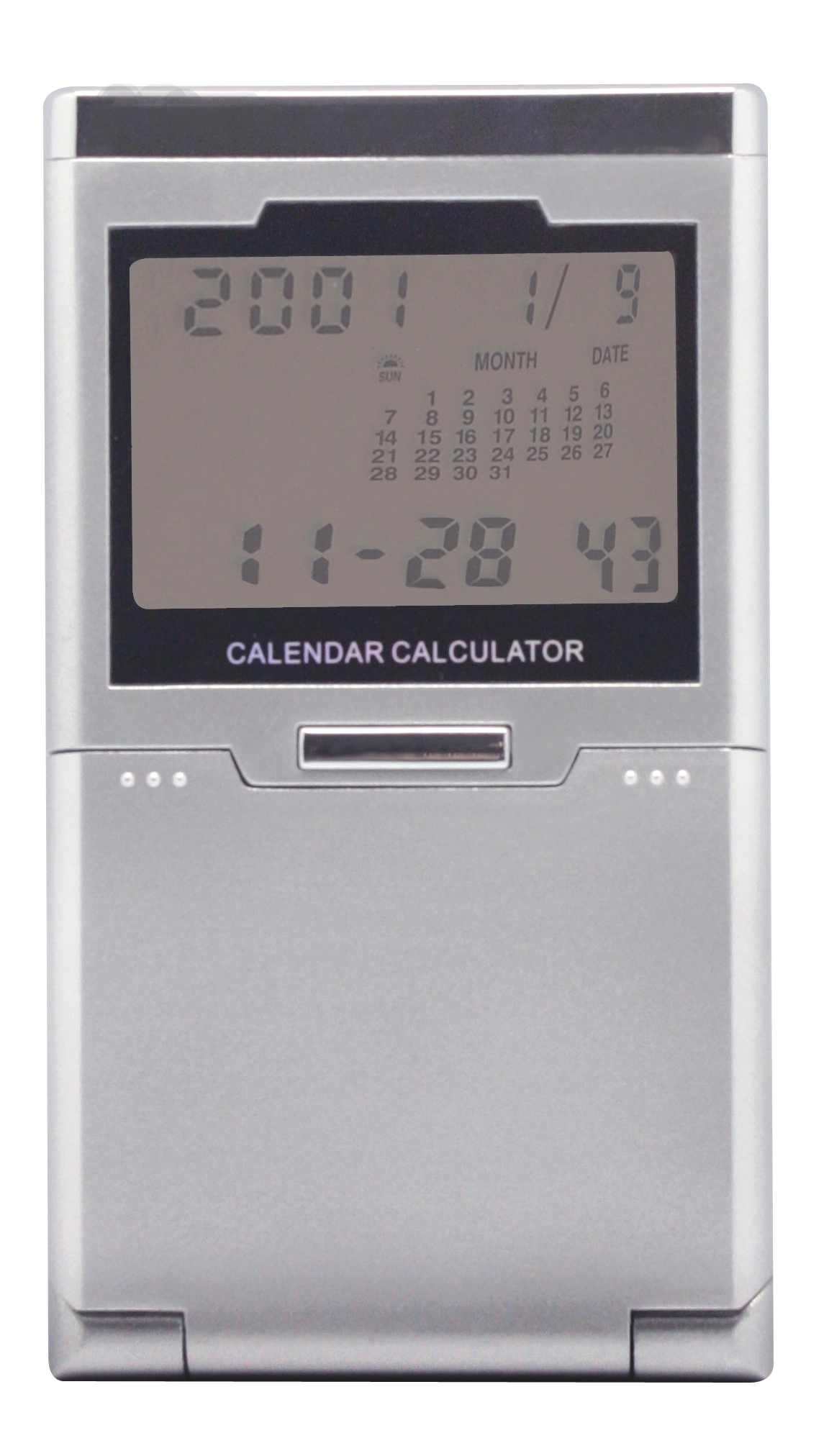 Digital World Time Clock, Calculator and Pen Holder 2
