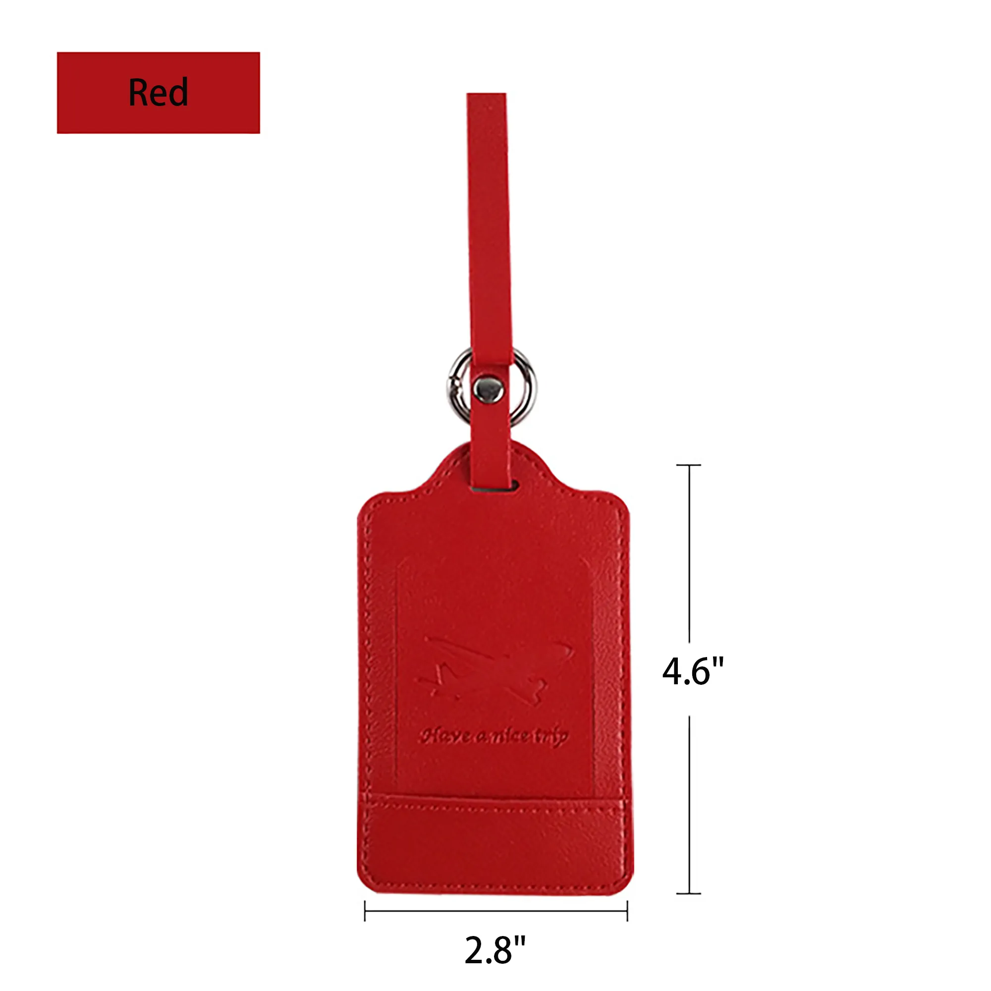 4.6"x2.8" Leather Luggage Spotter Tag 8