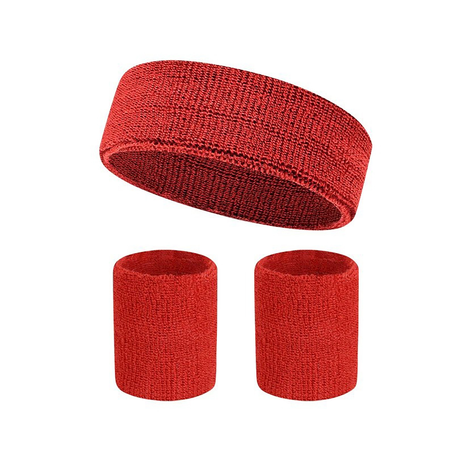 Solid Color 3 Pieces Bracer Wristband Sweatband 13