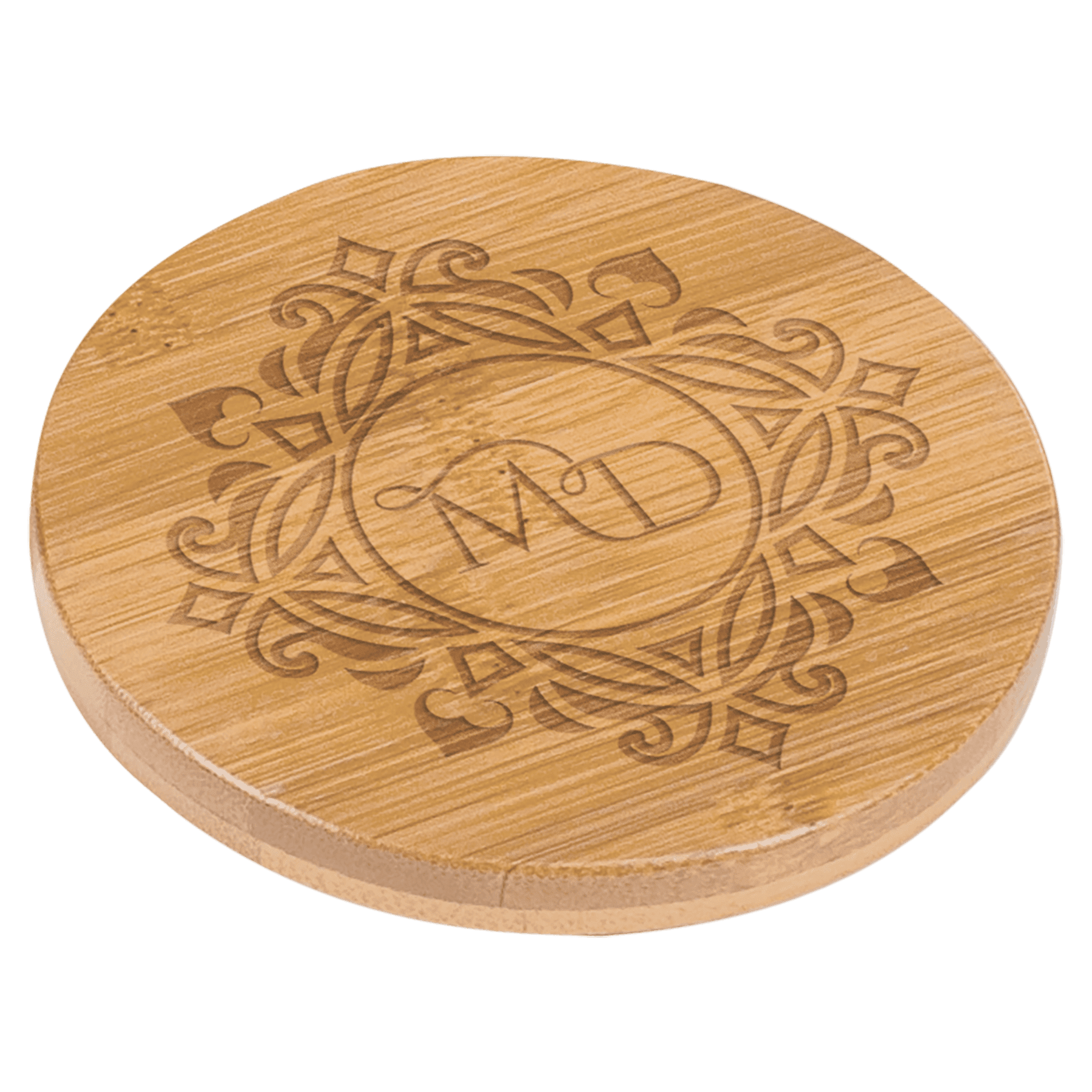 3 1/2" Round Bamboo Coaster 2
