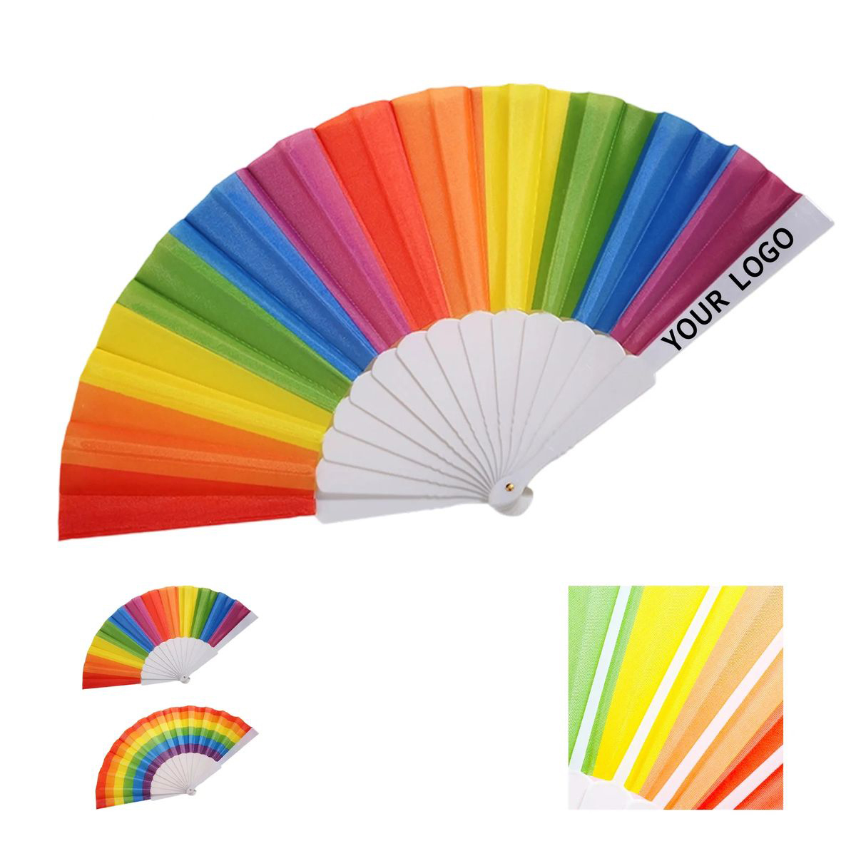 Rainbow Folding Fan for Events and Parties 3