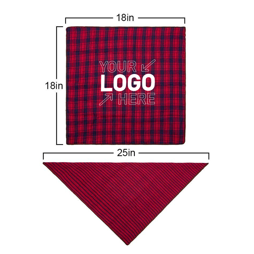 Large Solid Full Color Dog Triangle Bandanna 10