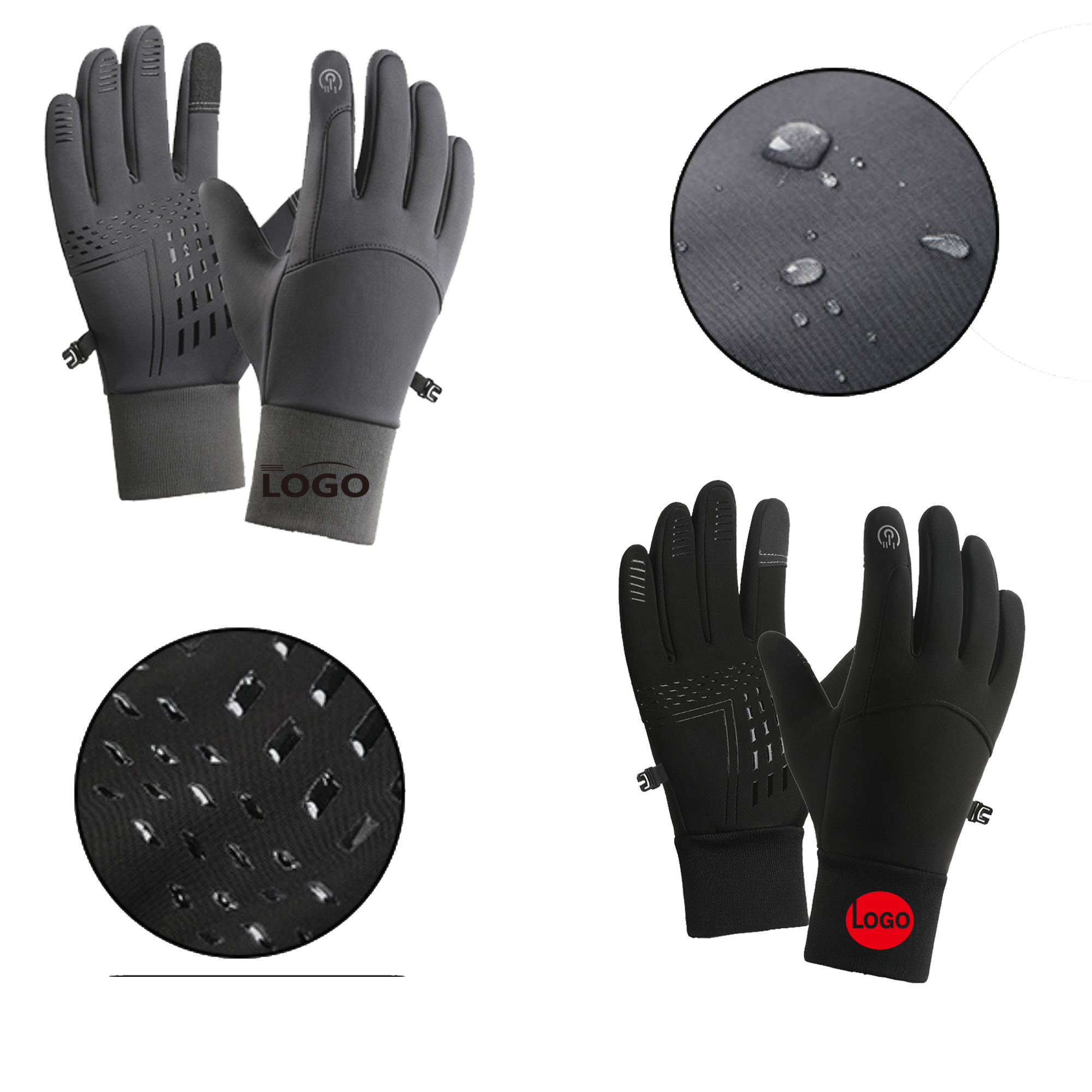 Comfortable Polyester Gloves With Silicone Grip 1