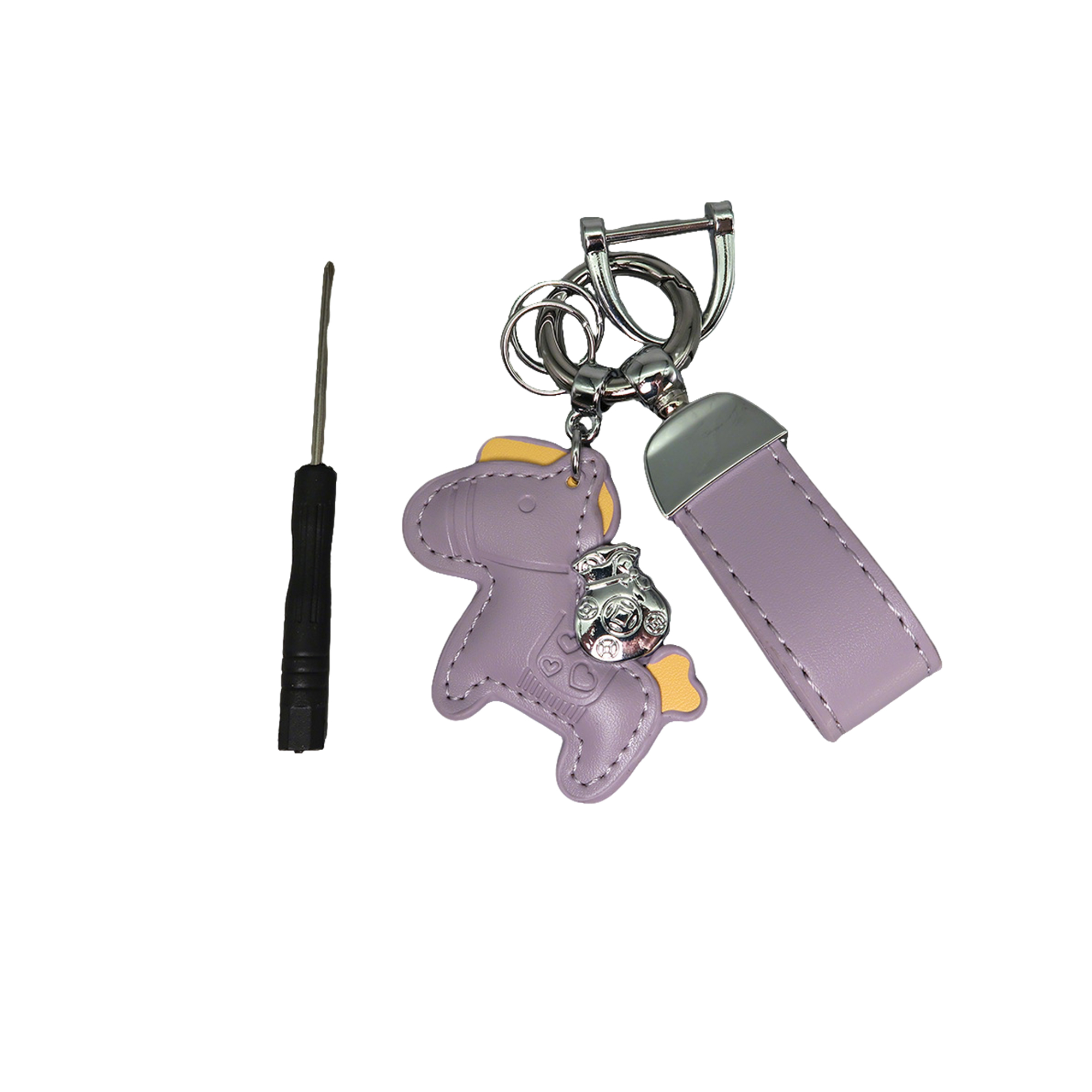 Polyurethane Pony Figure Key Ring With Strap 6.7" Length 12
