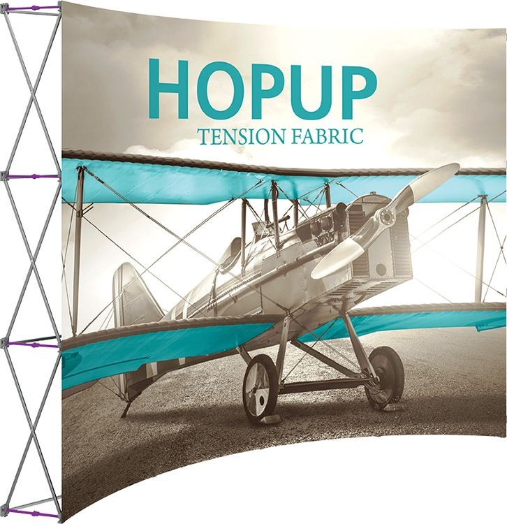 Hopup 10ft Full Height Curved Display & Front Graphic
