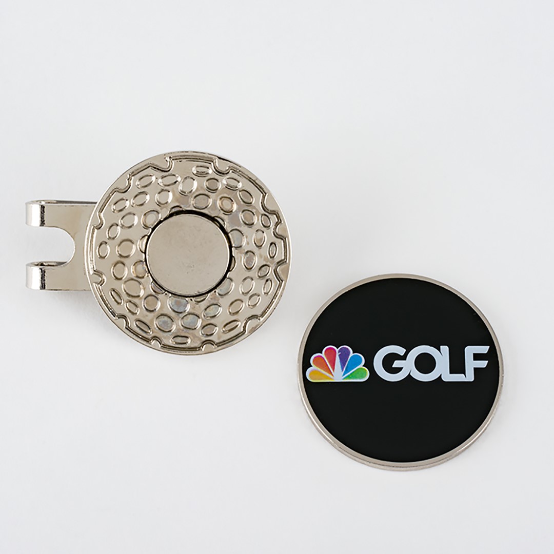 Magnetic Golf Hat Clip with Ball Marker - Custom Design 1