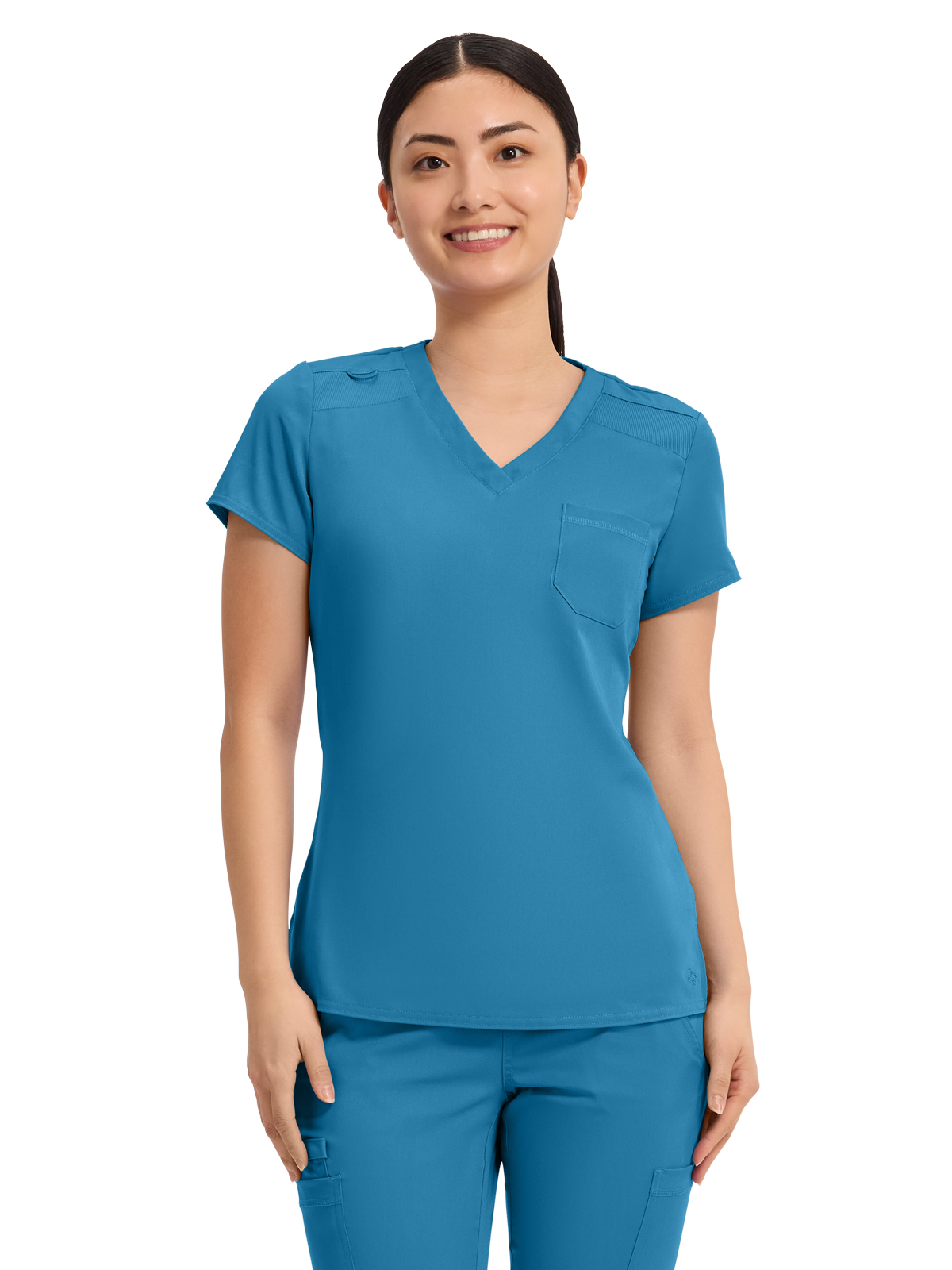 Med Couture - MC Touch - Women's 1-Pocket V-Neck Top 50