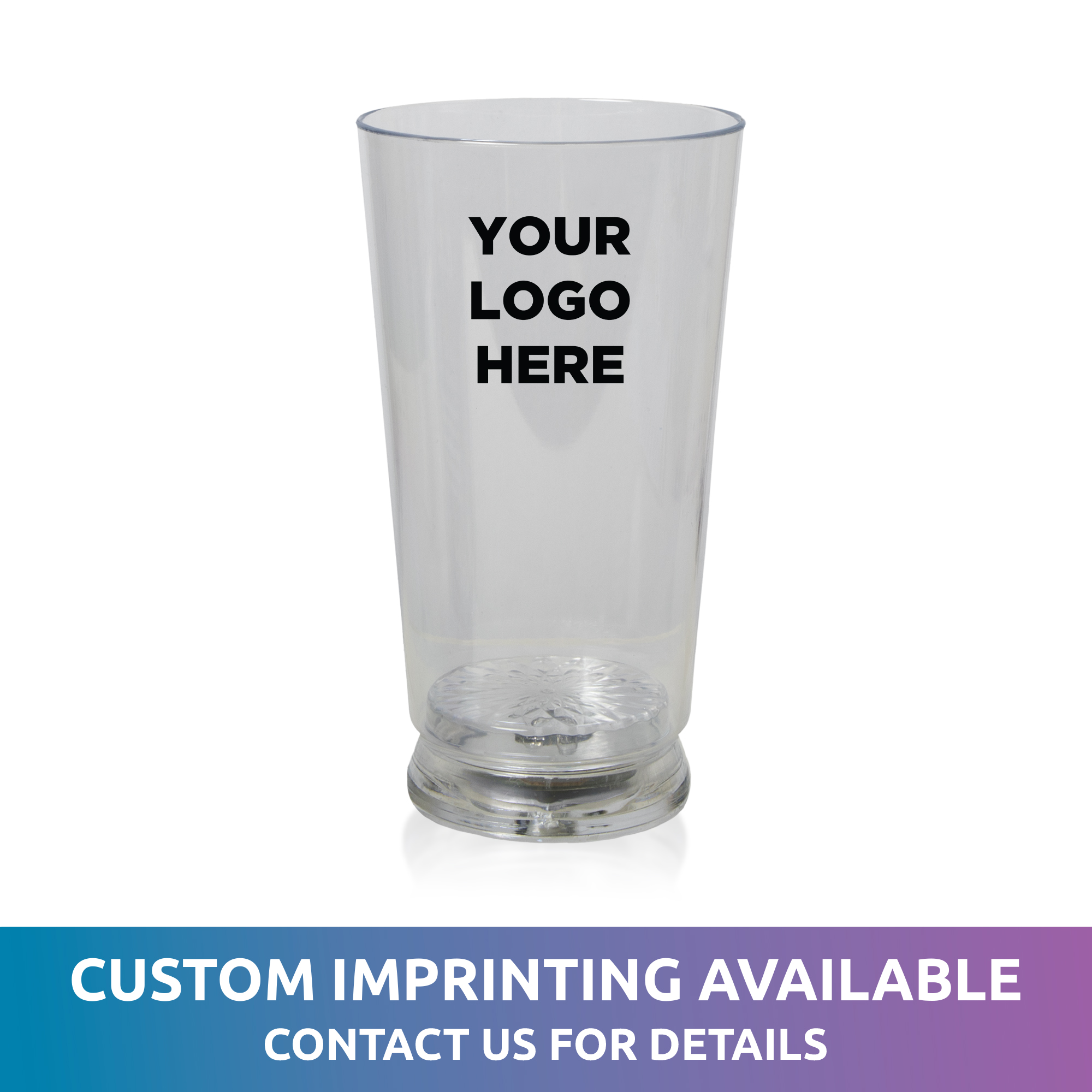 Red Green & Blue 16 oz. Light Up LED Pint Glass 8