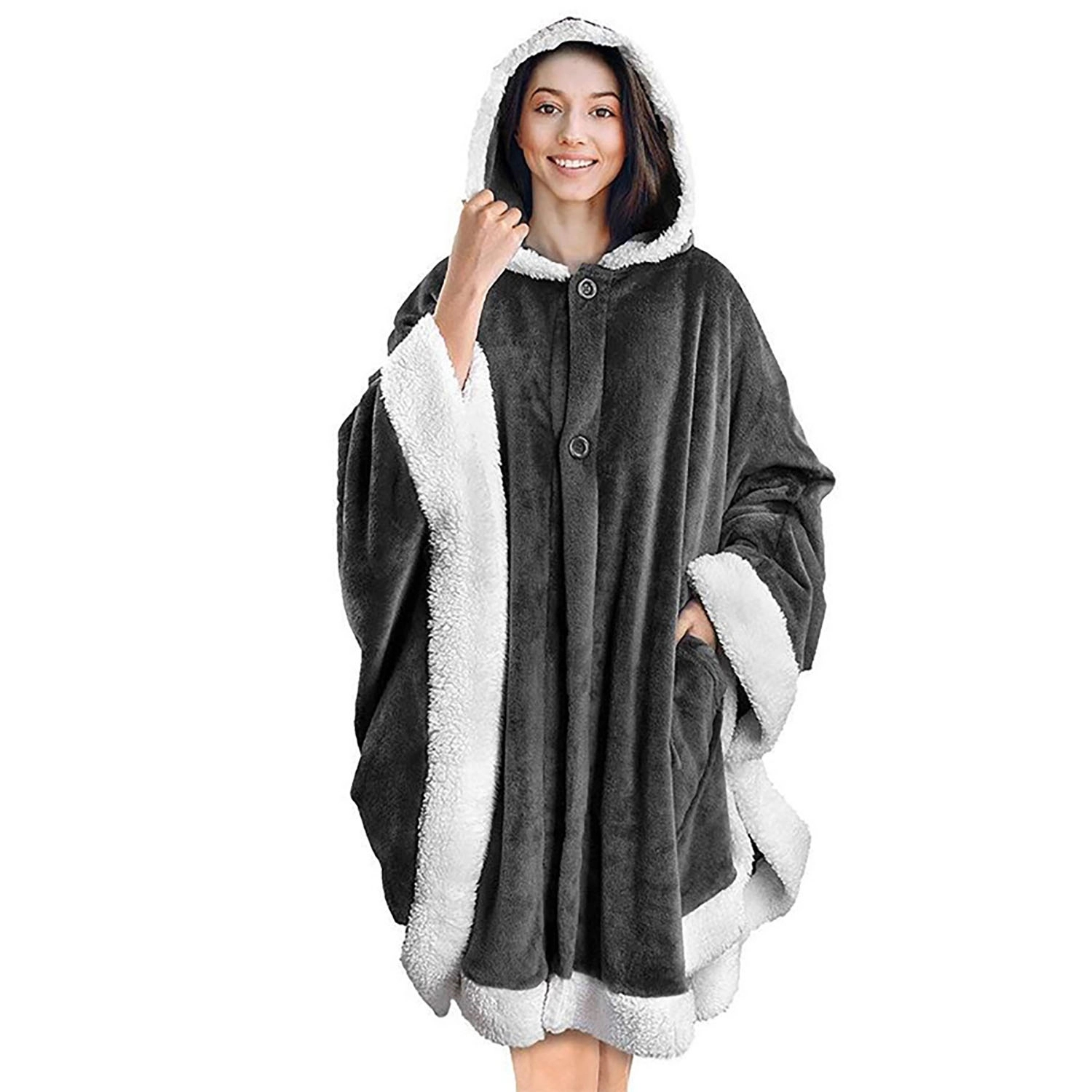 Hooded Cloak Casual Golden Velvet Slacker Blanket 5