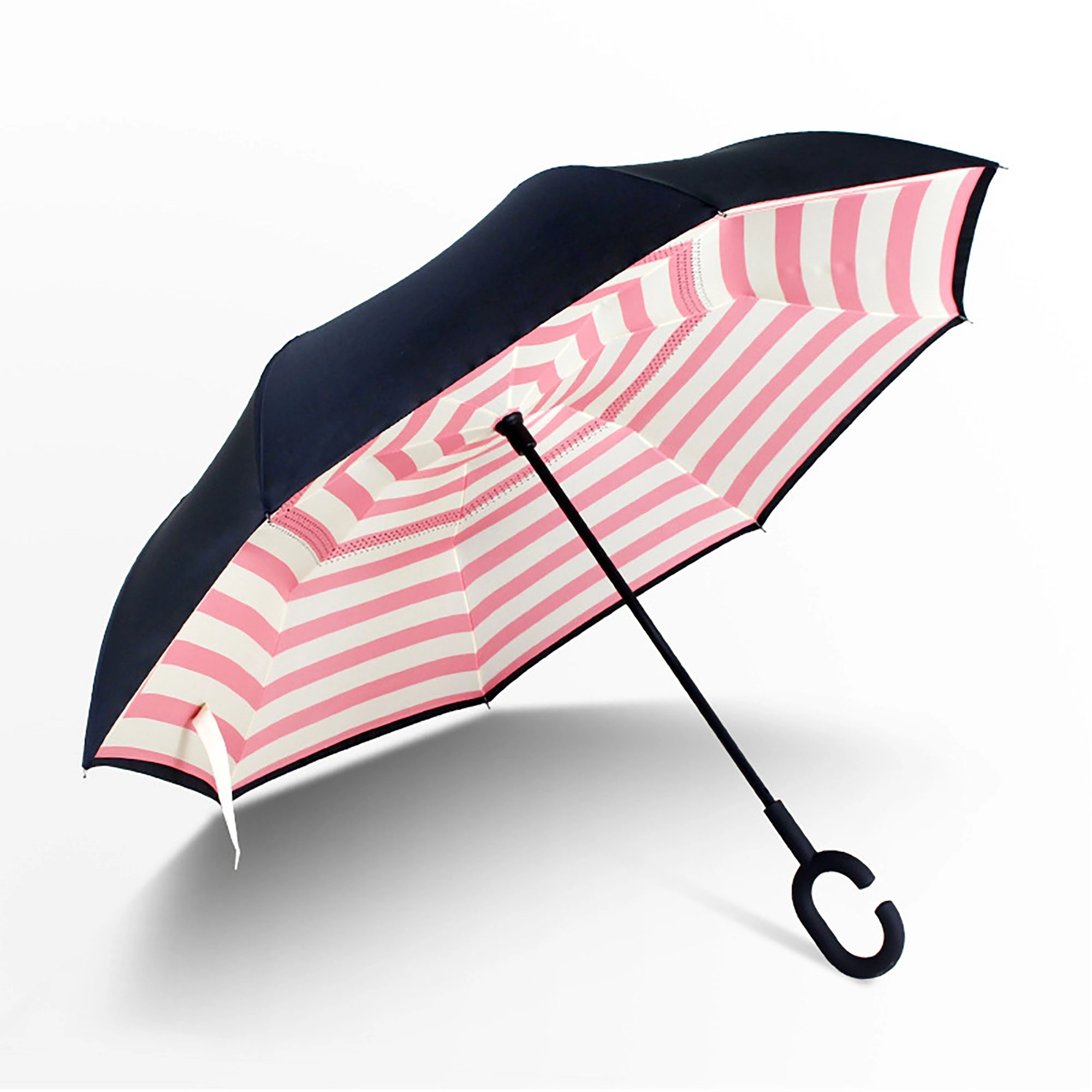 Reverse Upside Down Umbrella With C-Shaped Handle 1