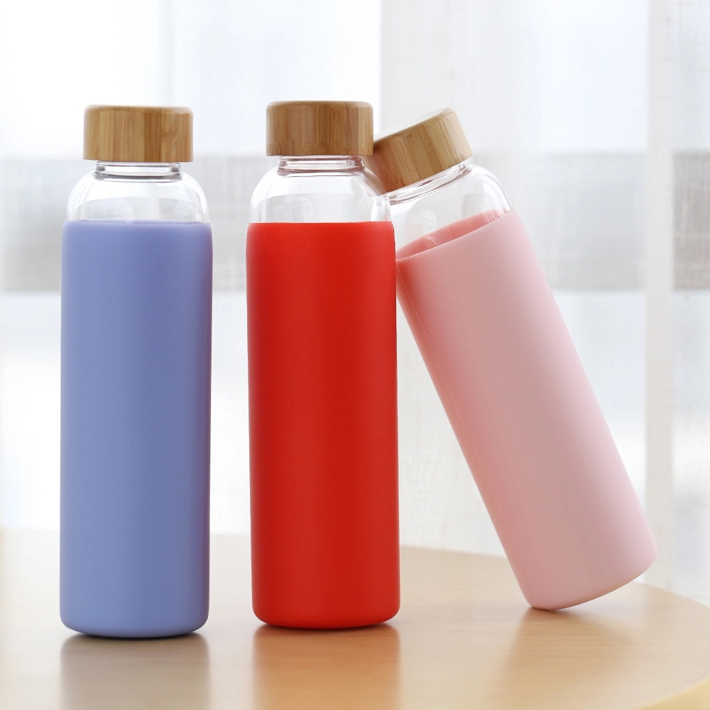 15 oz glass bottle with silicone sleeve 1