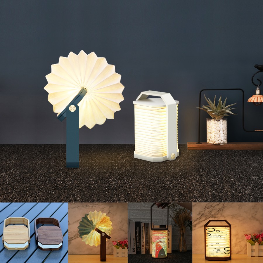 Fashionable And Foldable Paper Lamp With Built In 1200mAh Rechargeable Battery 6