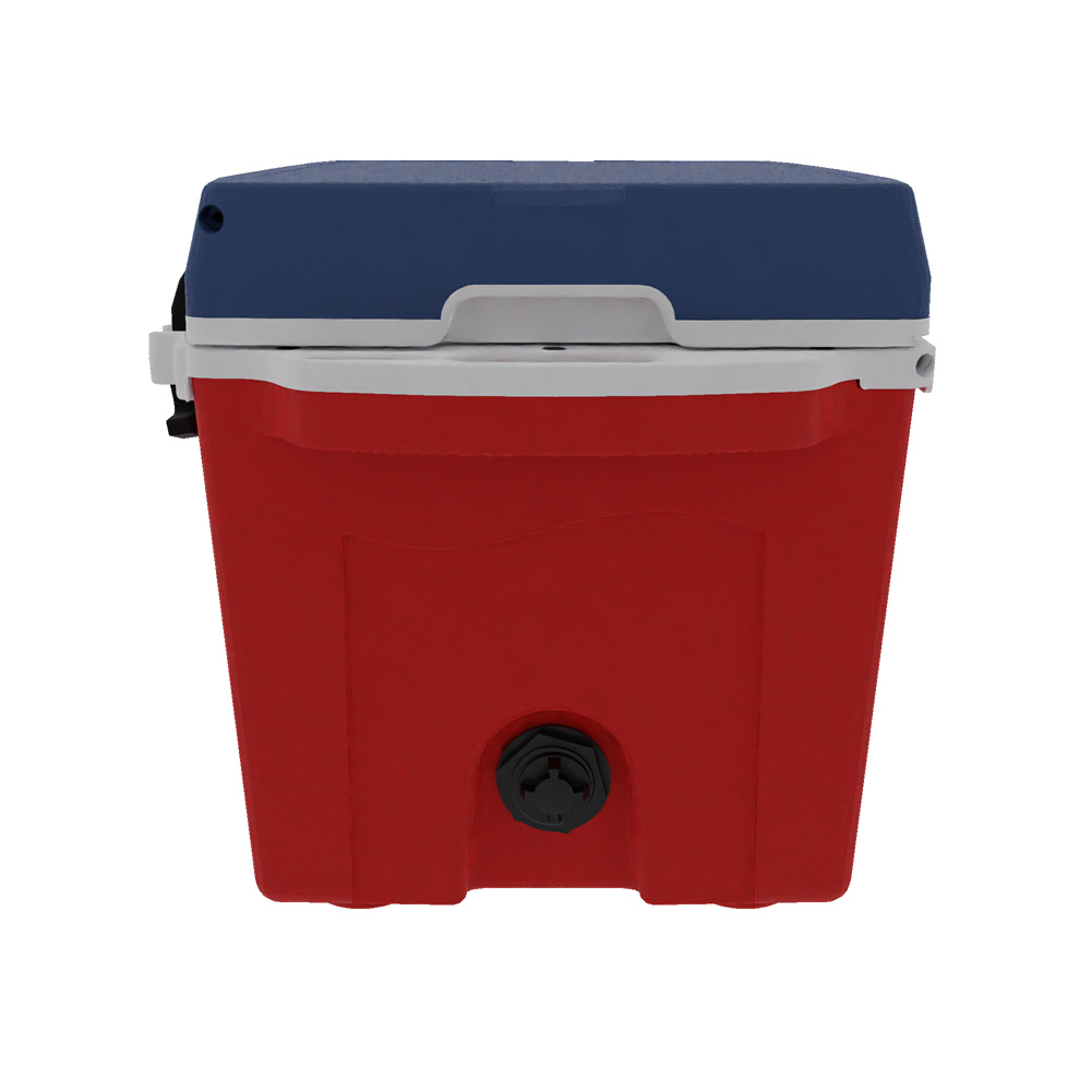 Taiga 27 Quart Cooler: Custom molded Logo, Custom PMS Color 9