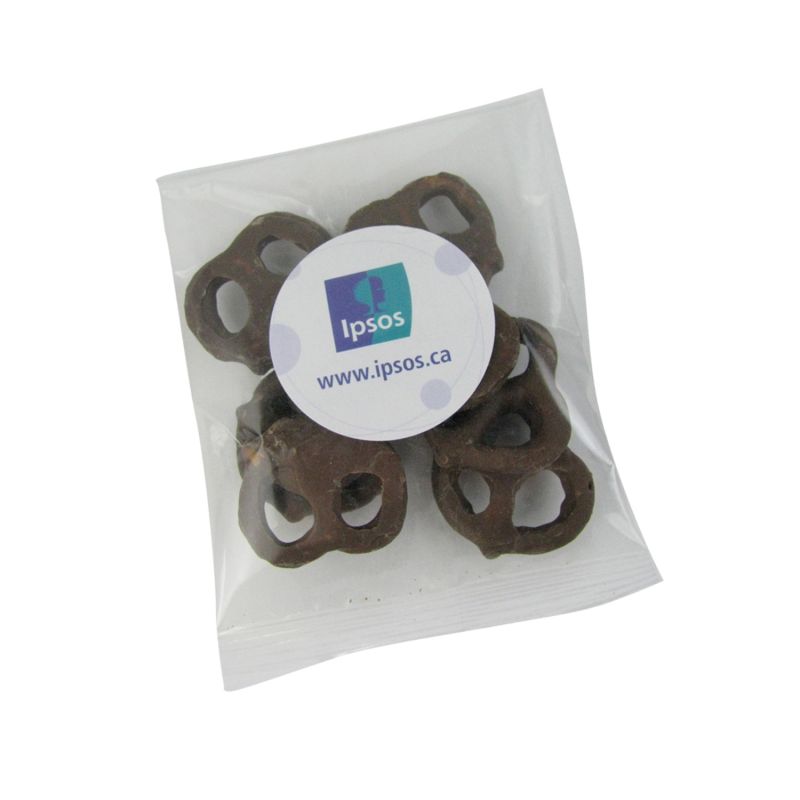 1oz. Goody Bags - Milk Chocolate Mini Pretzels 2