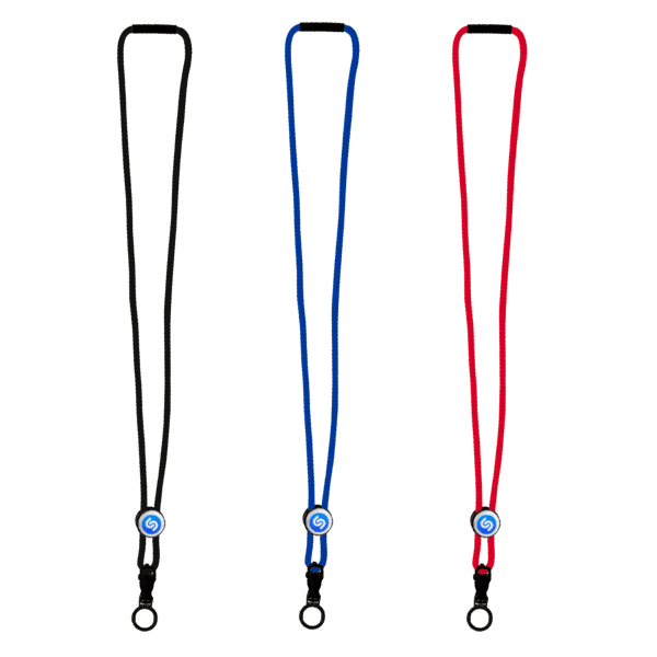 3/16" Nylon Cord Lanyard with Snap-Buckle Release, Standard O-Ring & Slider