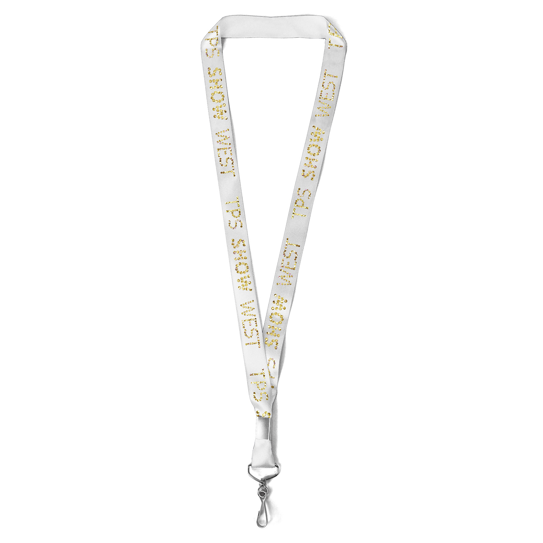 7/8" Bridal Satin Lanyard - Sparkle 20