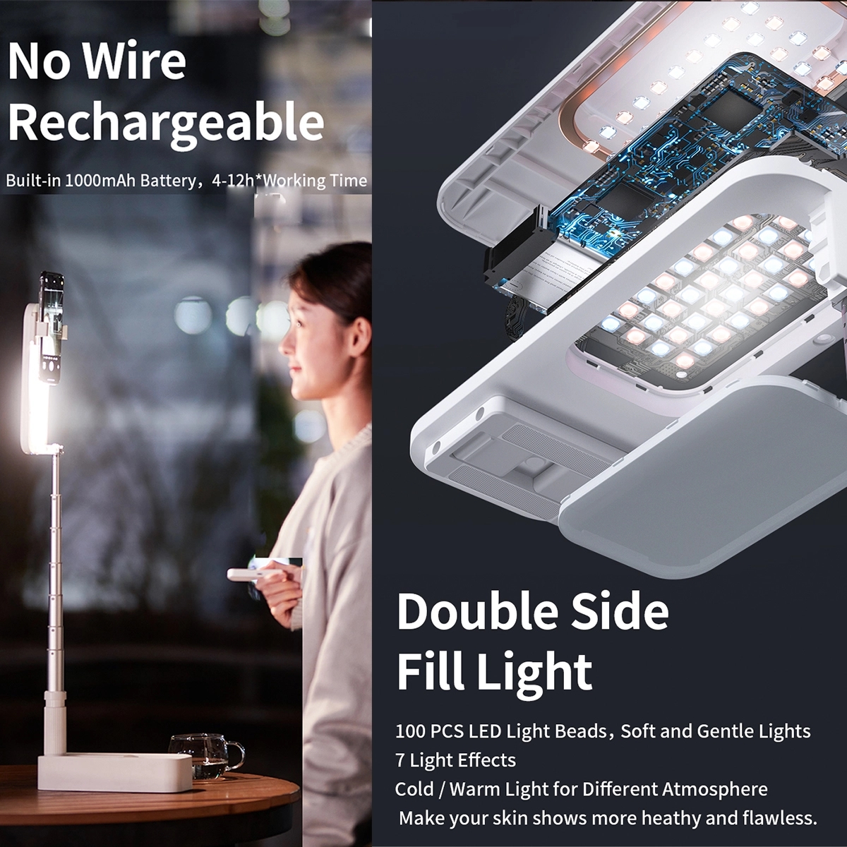 Wireless Foldable Selfie Light 7