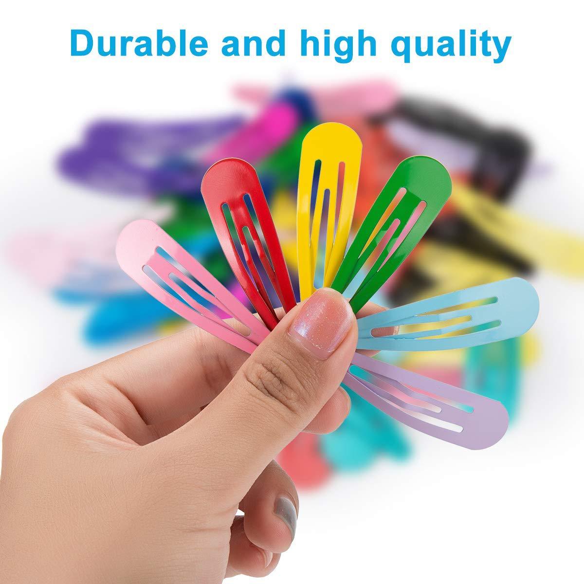 2 Inch Barrettes Women Metal Snap Hair Clips 12