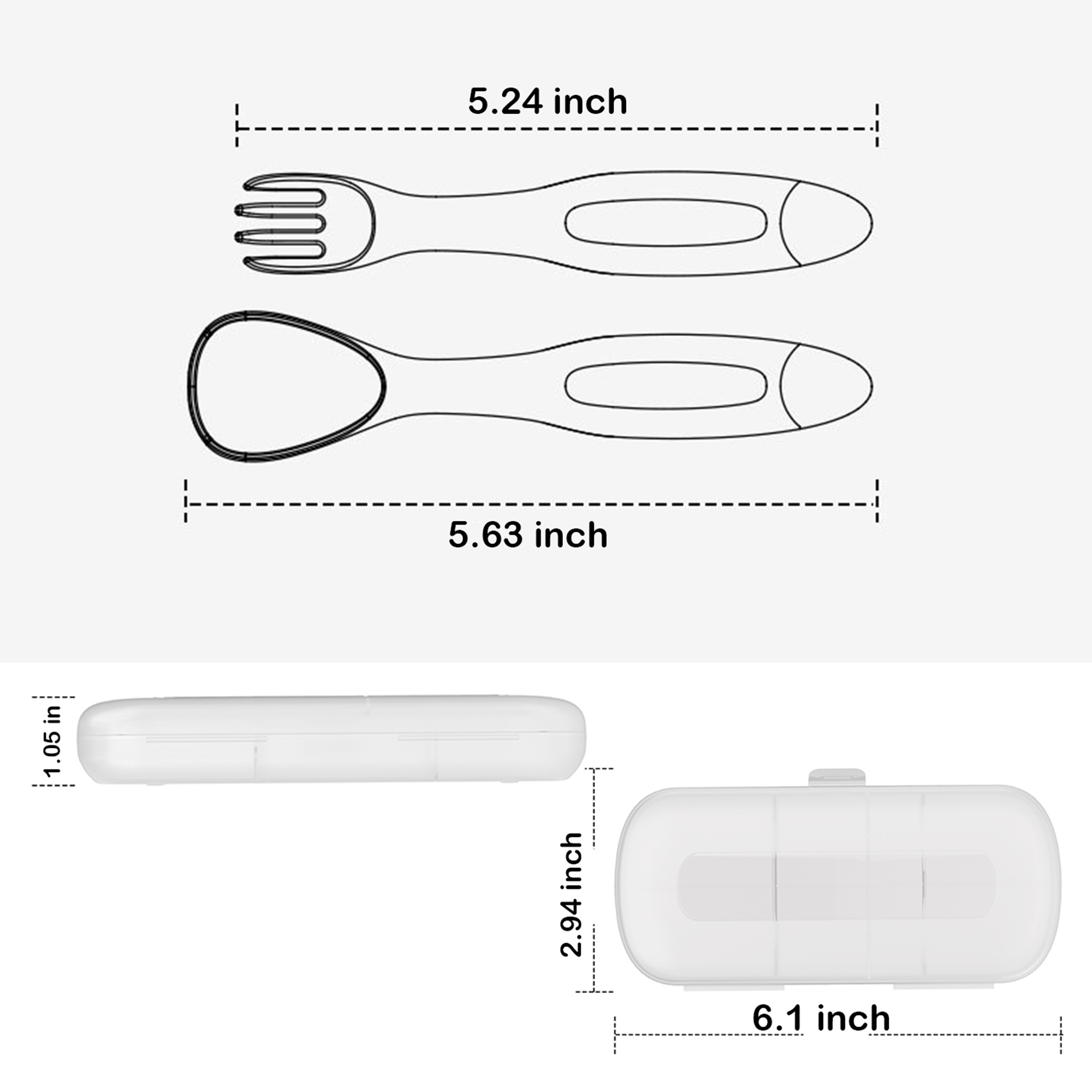 Baby Utensils with Travel Case - Bendable & Safe 1