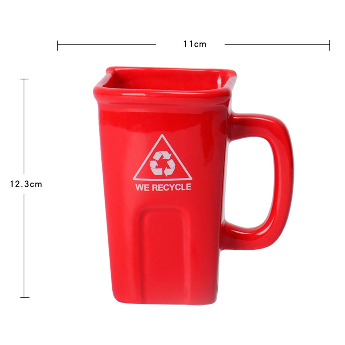 Creative Ceramic Trash Can Drinking Mug 2