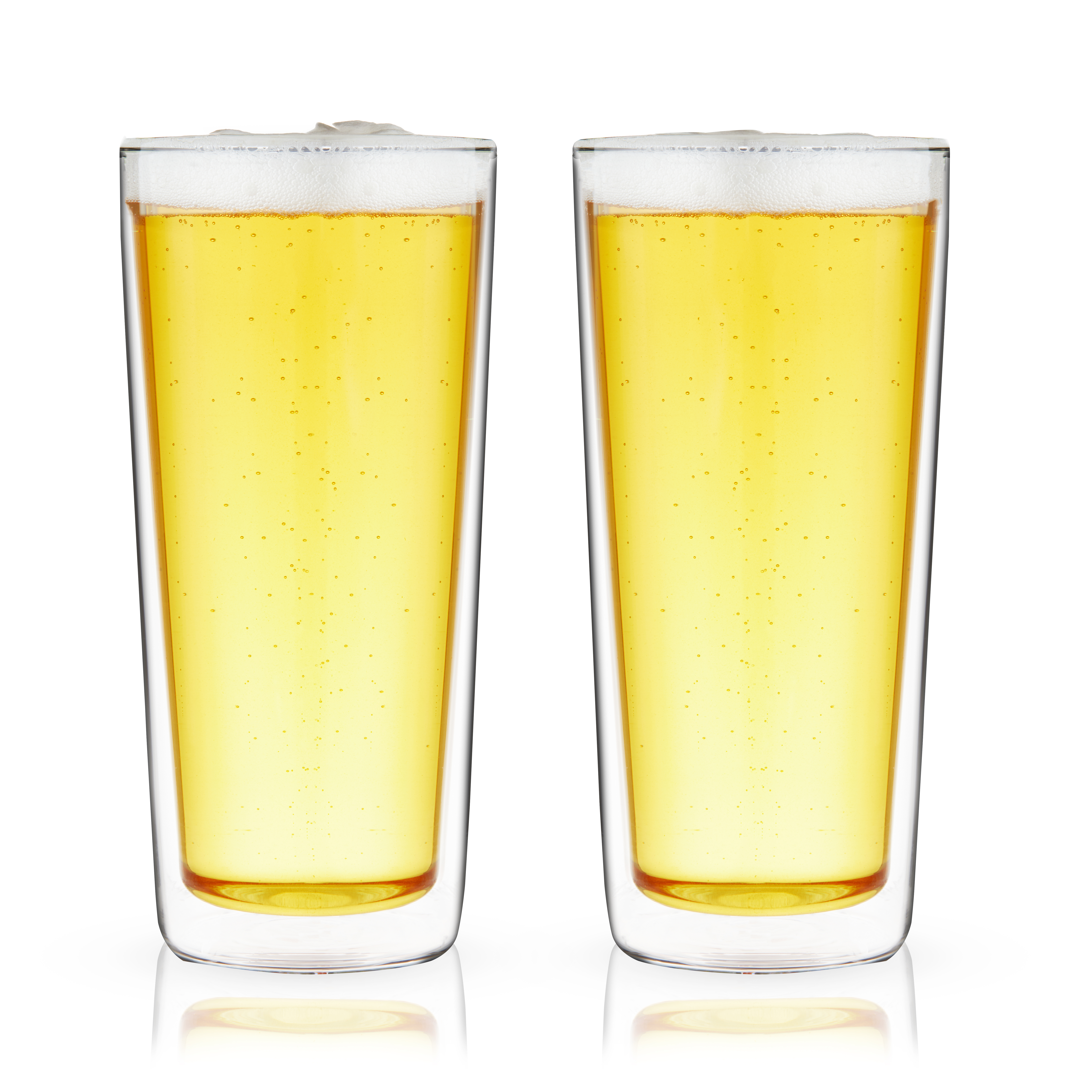 True® Double Walled Beer Pint Glass, set of 2 9