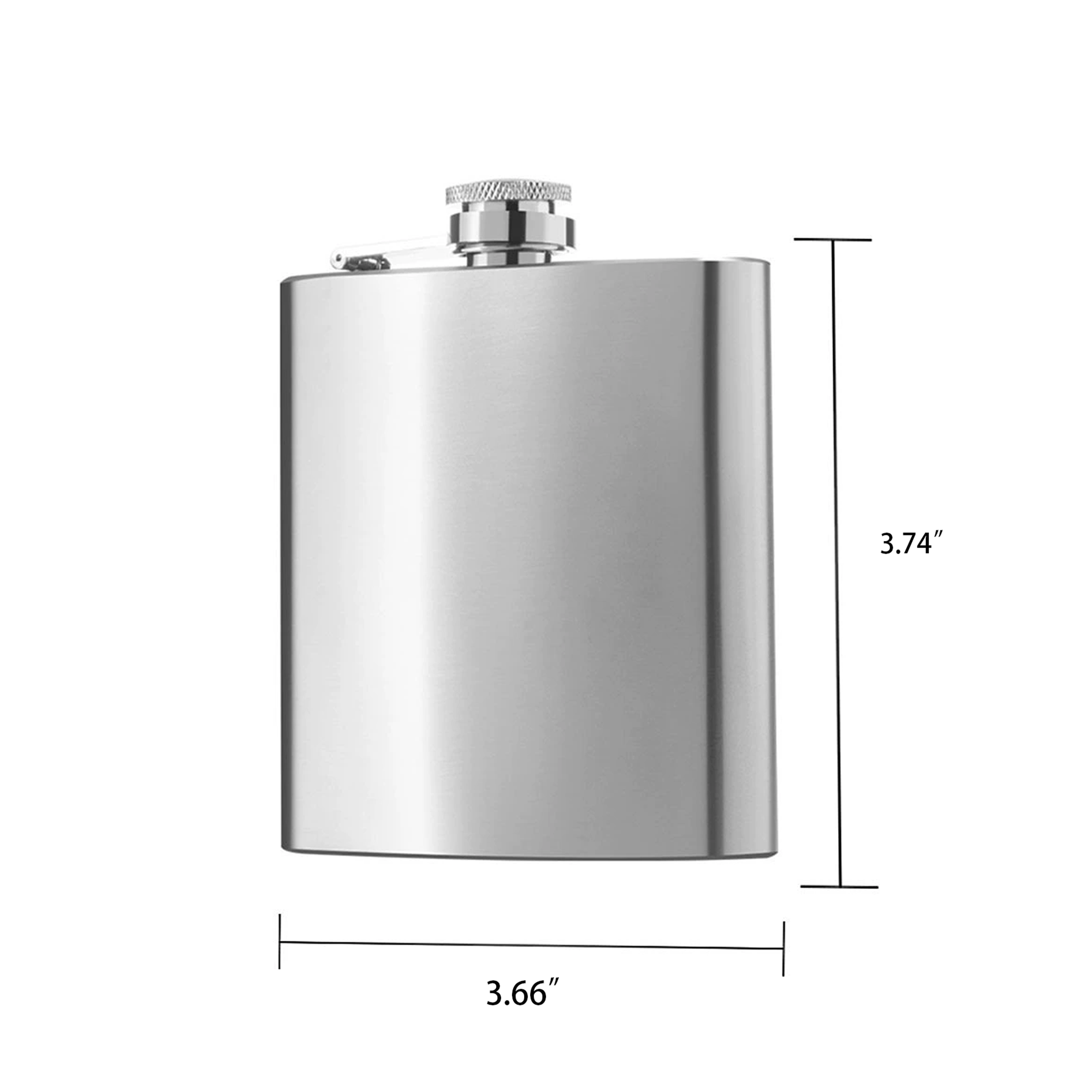 Outdoor 6OZ Portable Stainless Steel Shiny Hip Flask 2