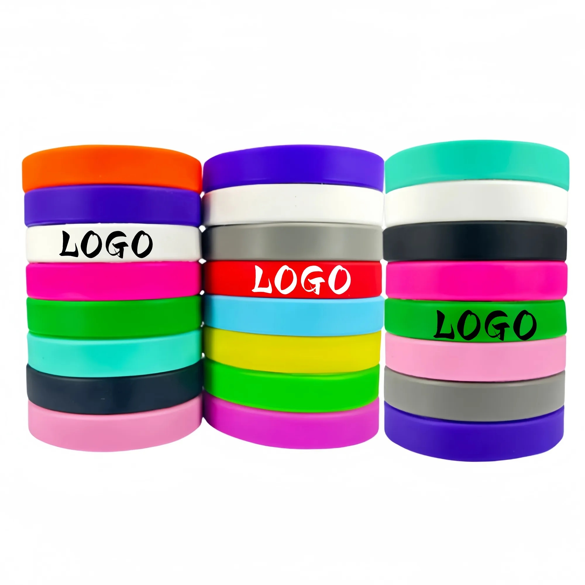 MOQ100 Solid Color Silicone Wristband 6