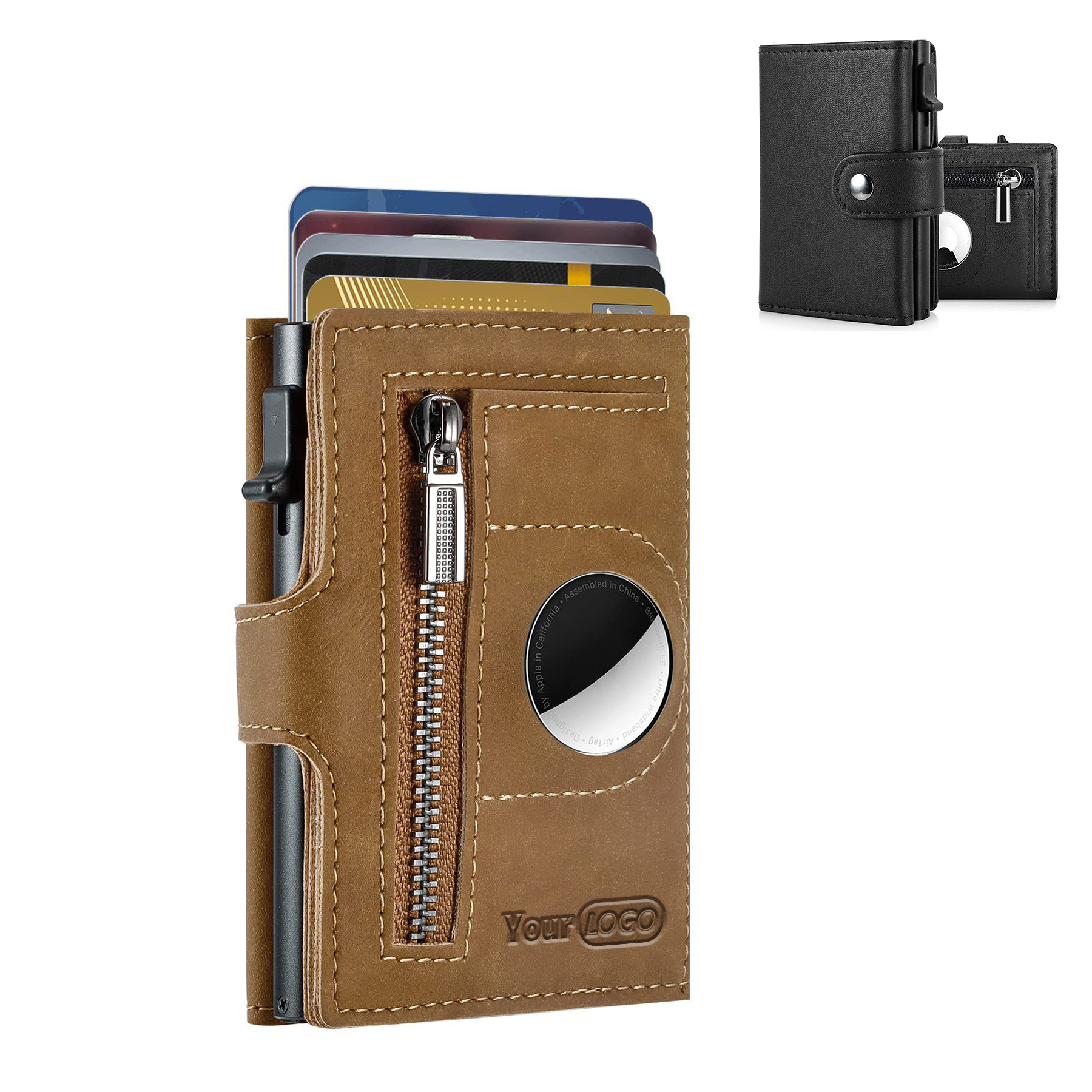 Genuine leather RFID anti-theft card holder 4