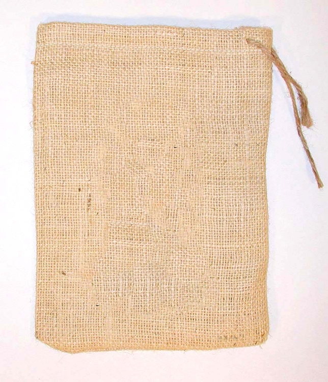 Pine Cone Jute/Burlap Drawstring Bag 8X10" 2