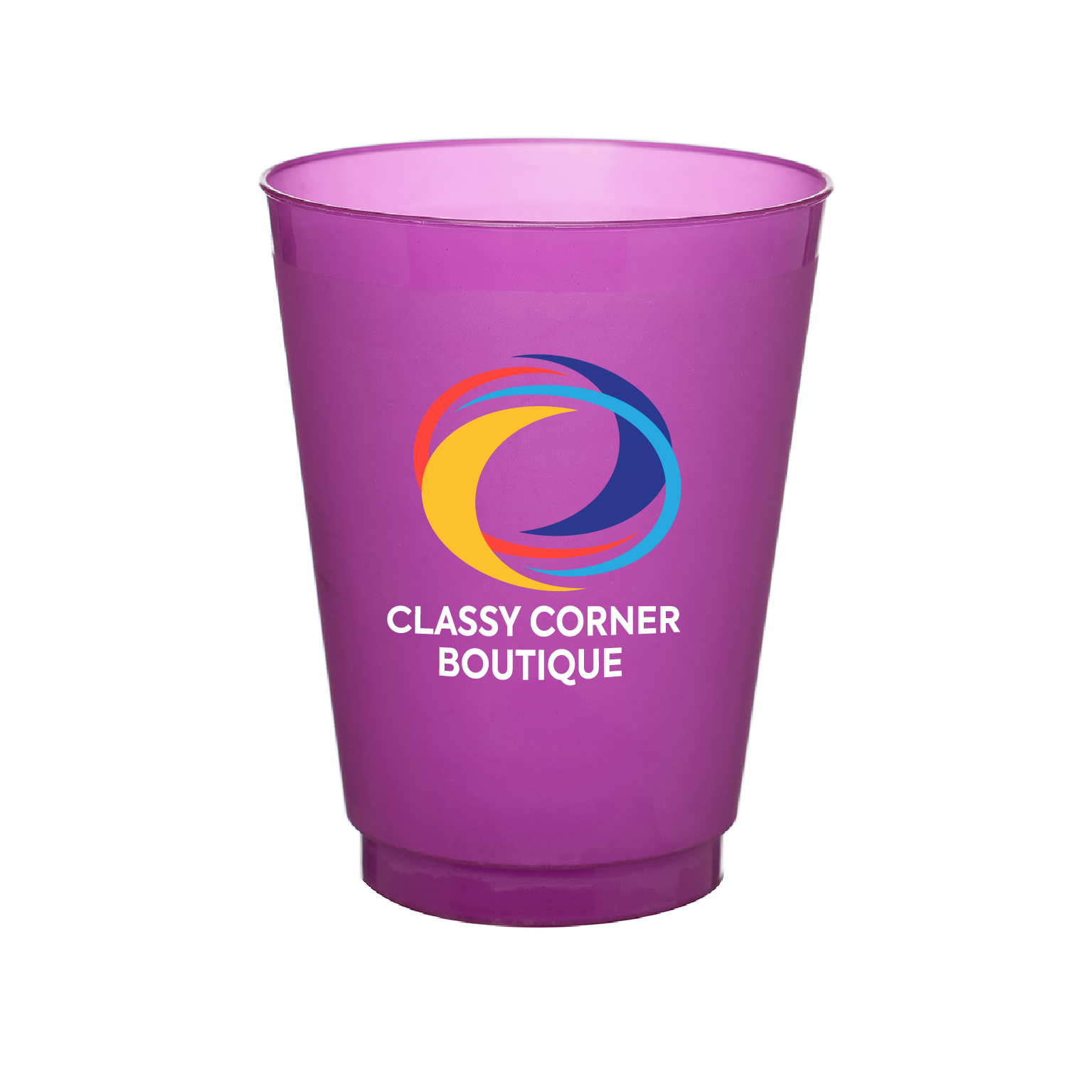 16 oz. Court Side Frosted Plastic Stadium Cup (Full Color Imprint) 2