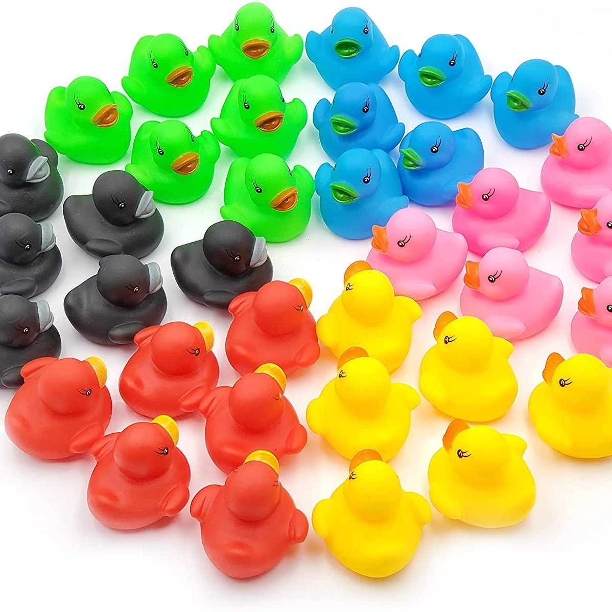 Mini Bath Toys Yellow Rubber Ducks 3