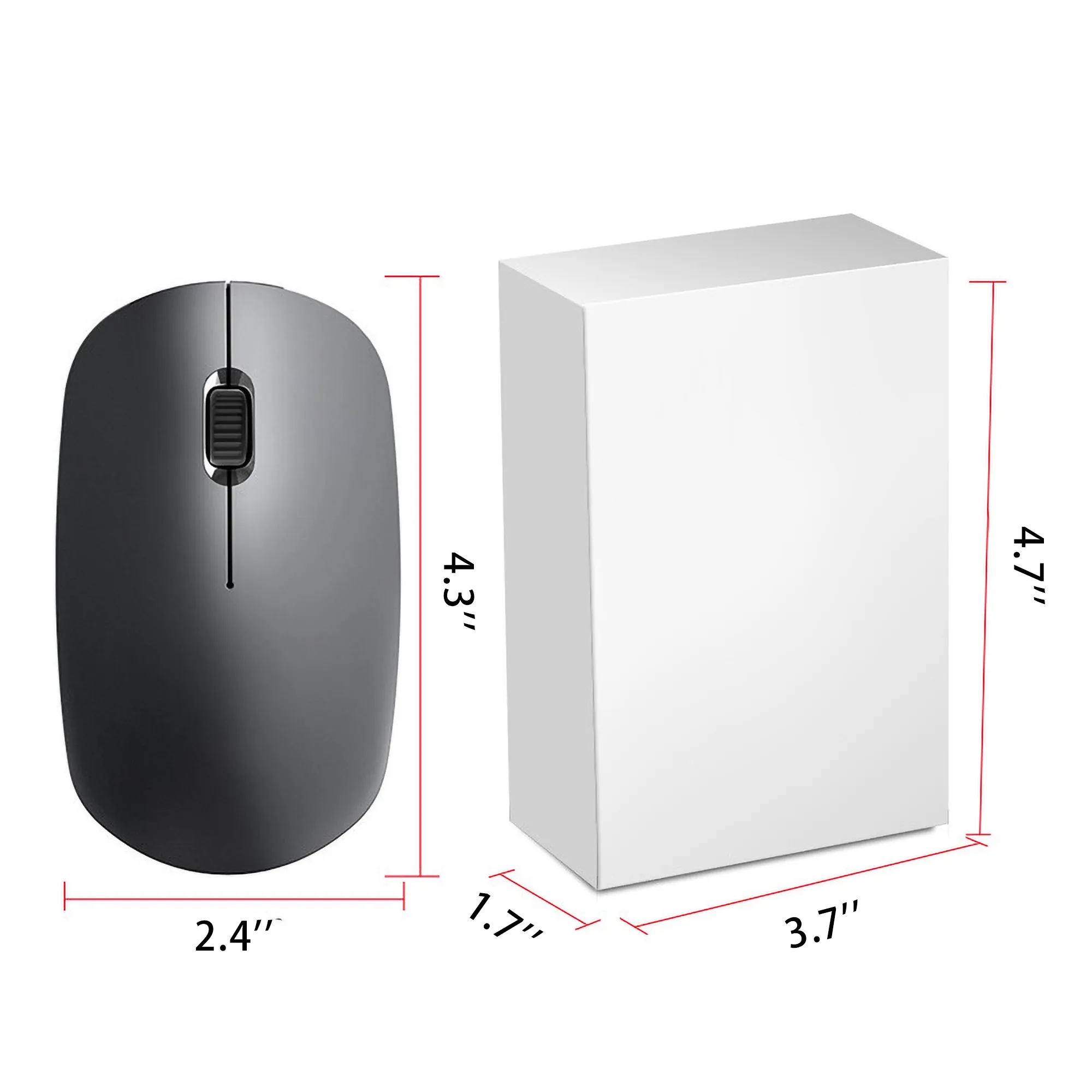 Plug-and-Play Wireless Optical Mouse Receiver PC Office 8