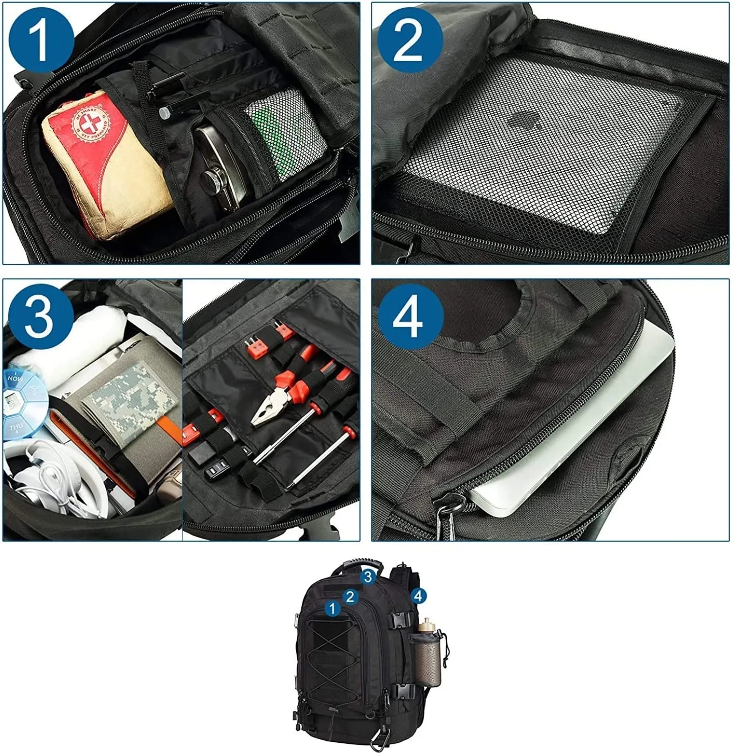 Tactical Hiking Expandable 39L-60L Backpack 10