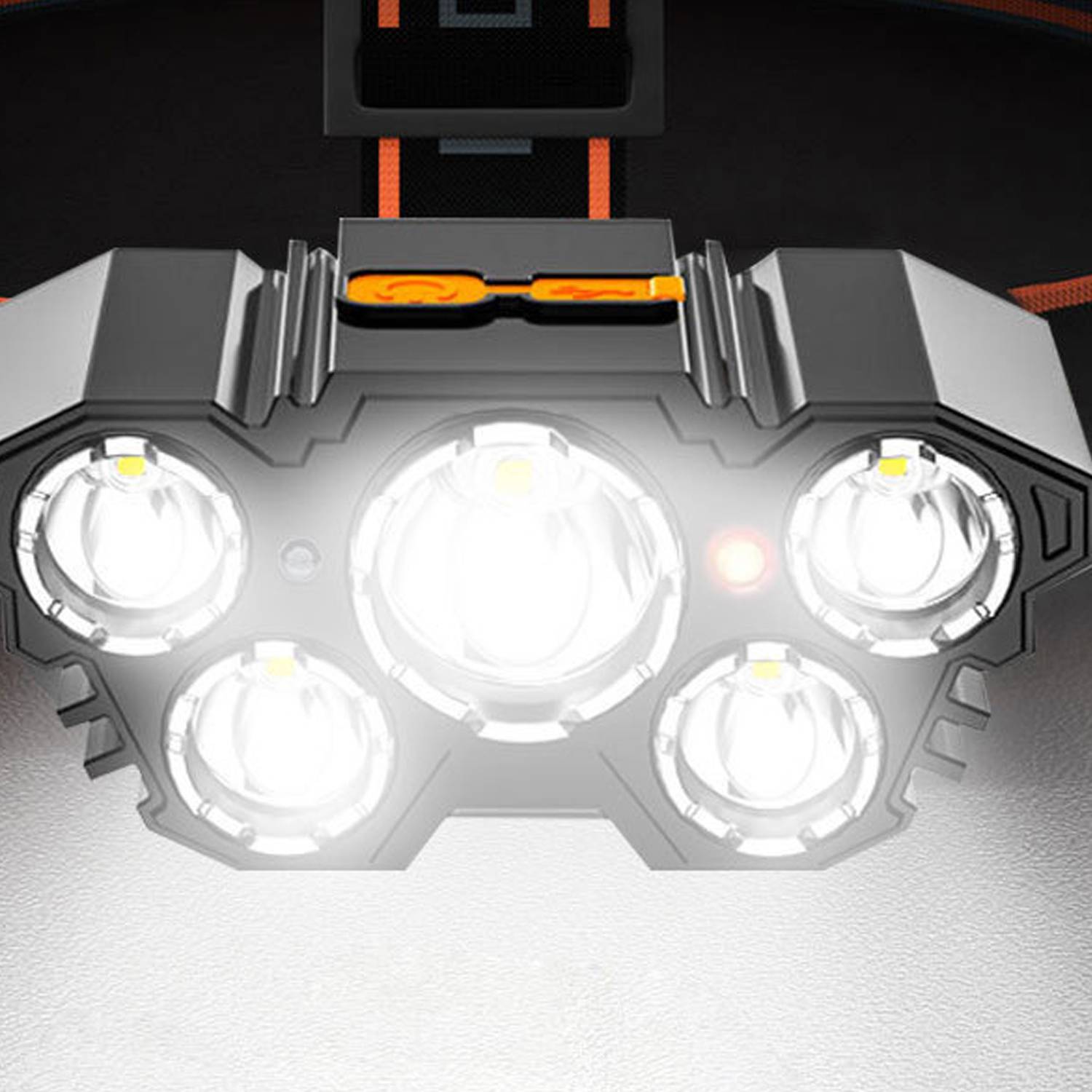 Ultra-Bright 5-LED Headlamp Rechargeable Battery 2