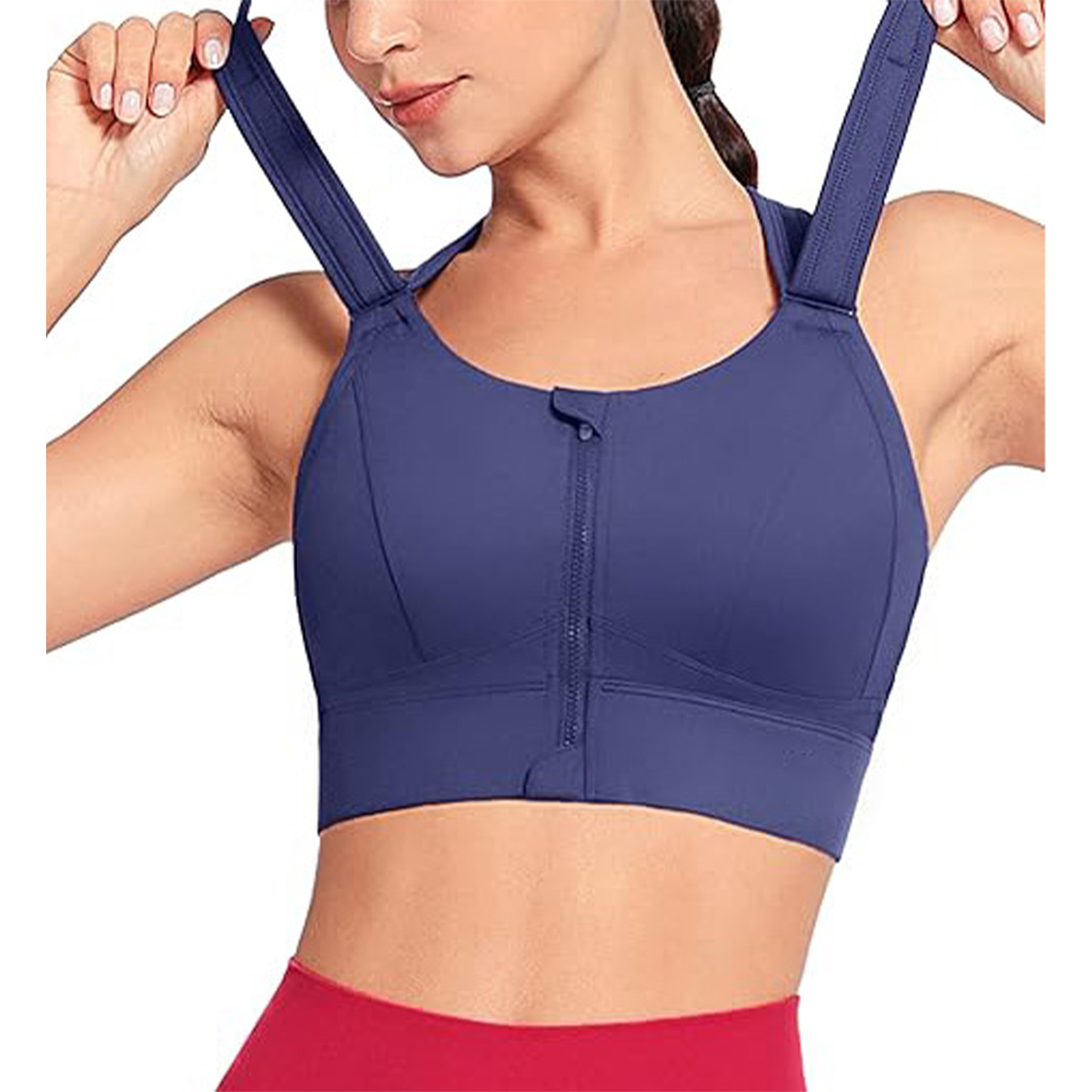Women's Adjustable Zipper Front Bra 9