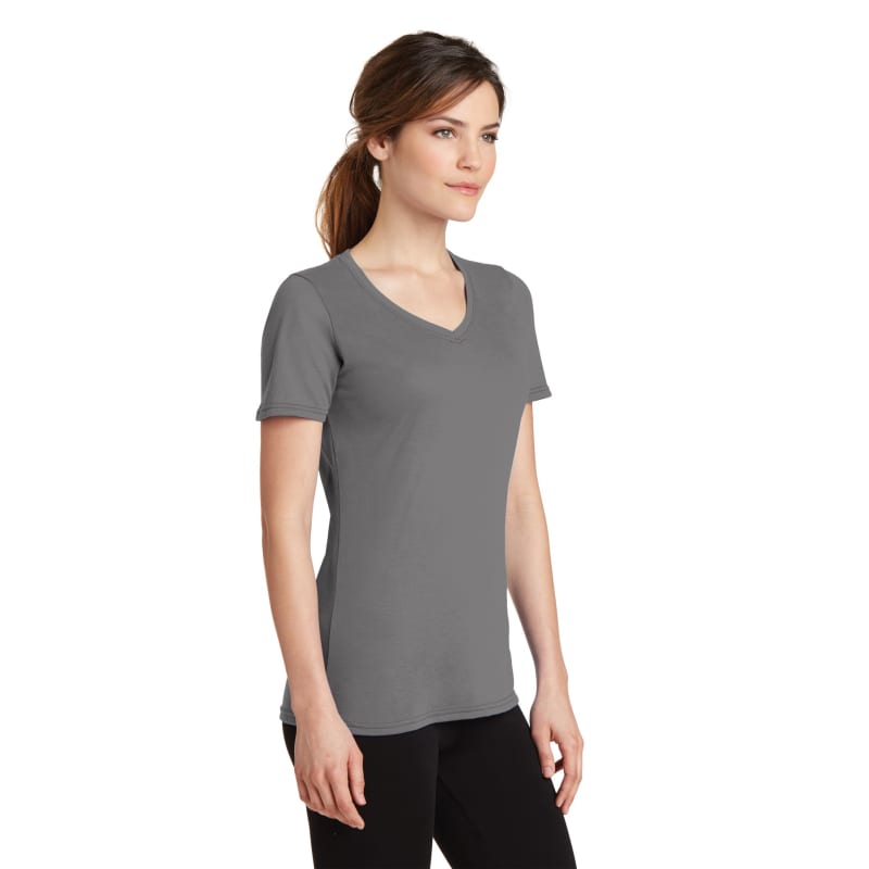 Port & Company Women's Performance Blend V-Neck Tee. 58
