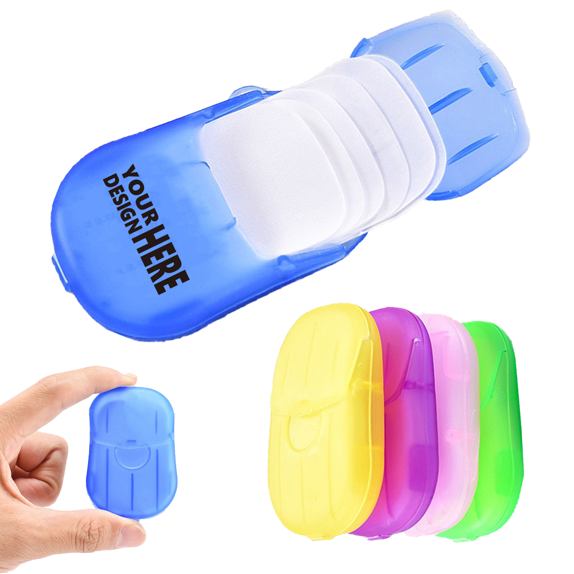 Portable Biodegradable Soap Sheets in Travel Case 2