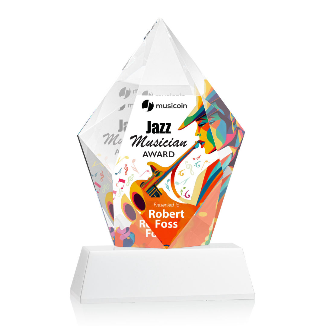 Devron VividPrint™ Award on Base - White 7