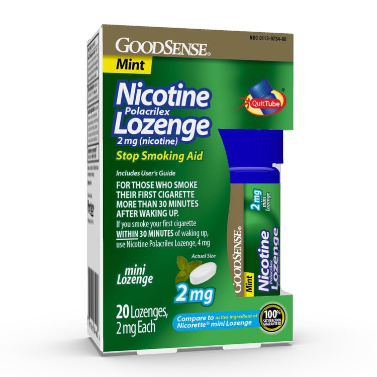 Nicotine Lozenges - 2 mg Mint 20 Pack