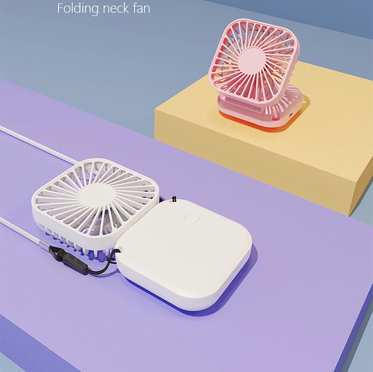 Foldable Neckband Handheld Fan 3