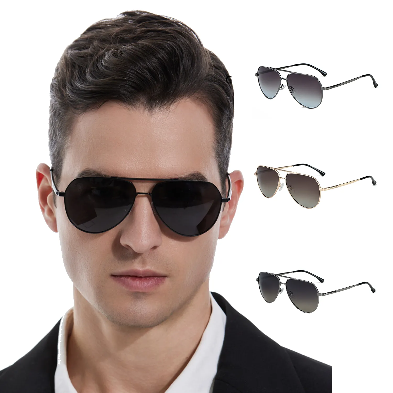 Metallic Polarized Sunglasses For Men 1
