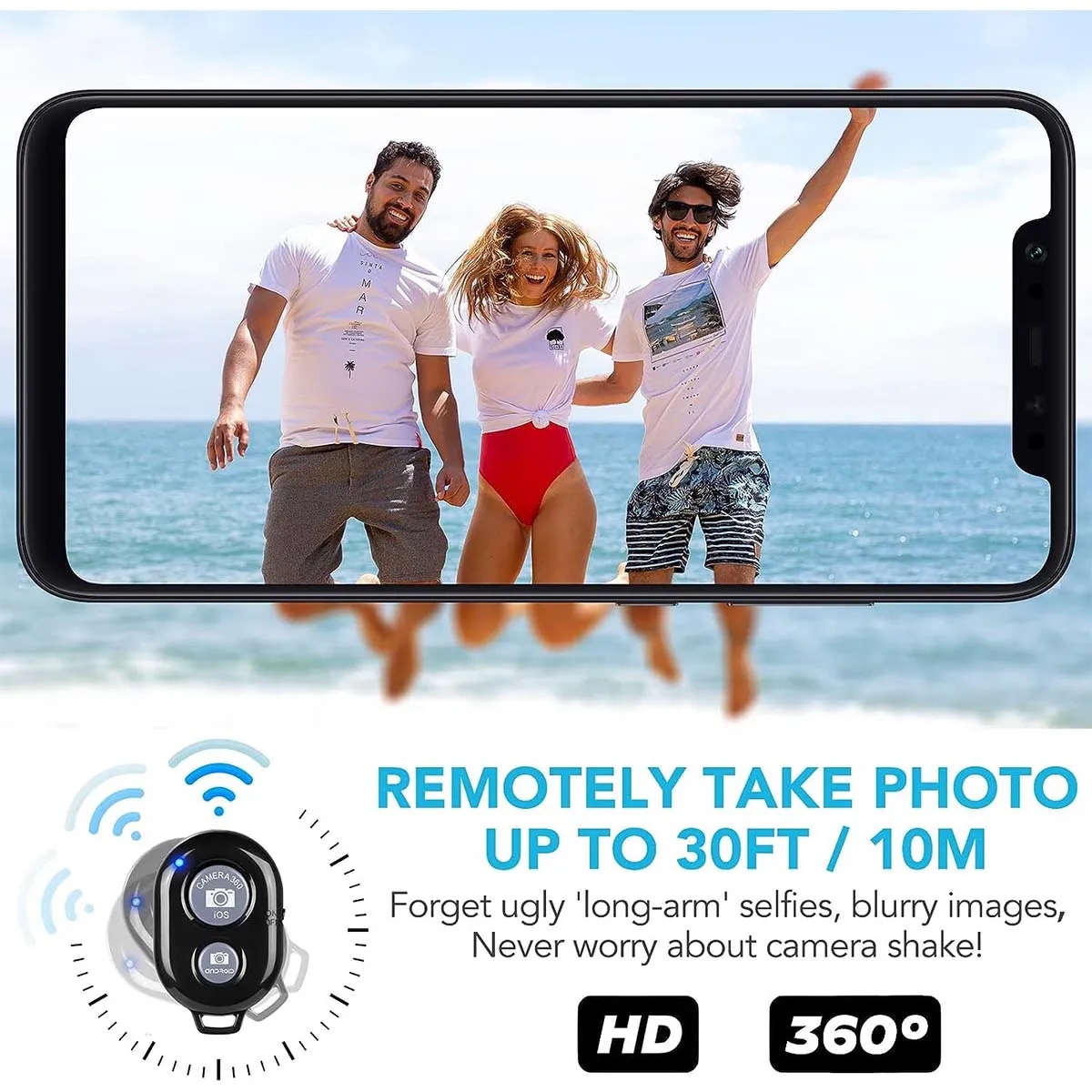 Portable Bluetooth Camera Self-Timer Remote Controller 3