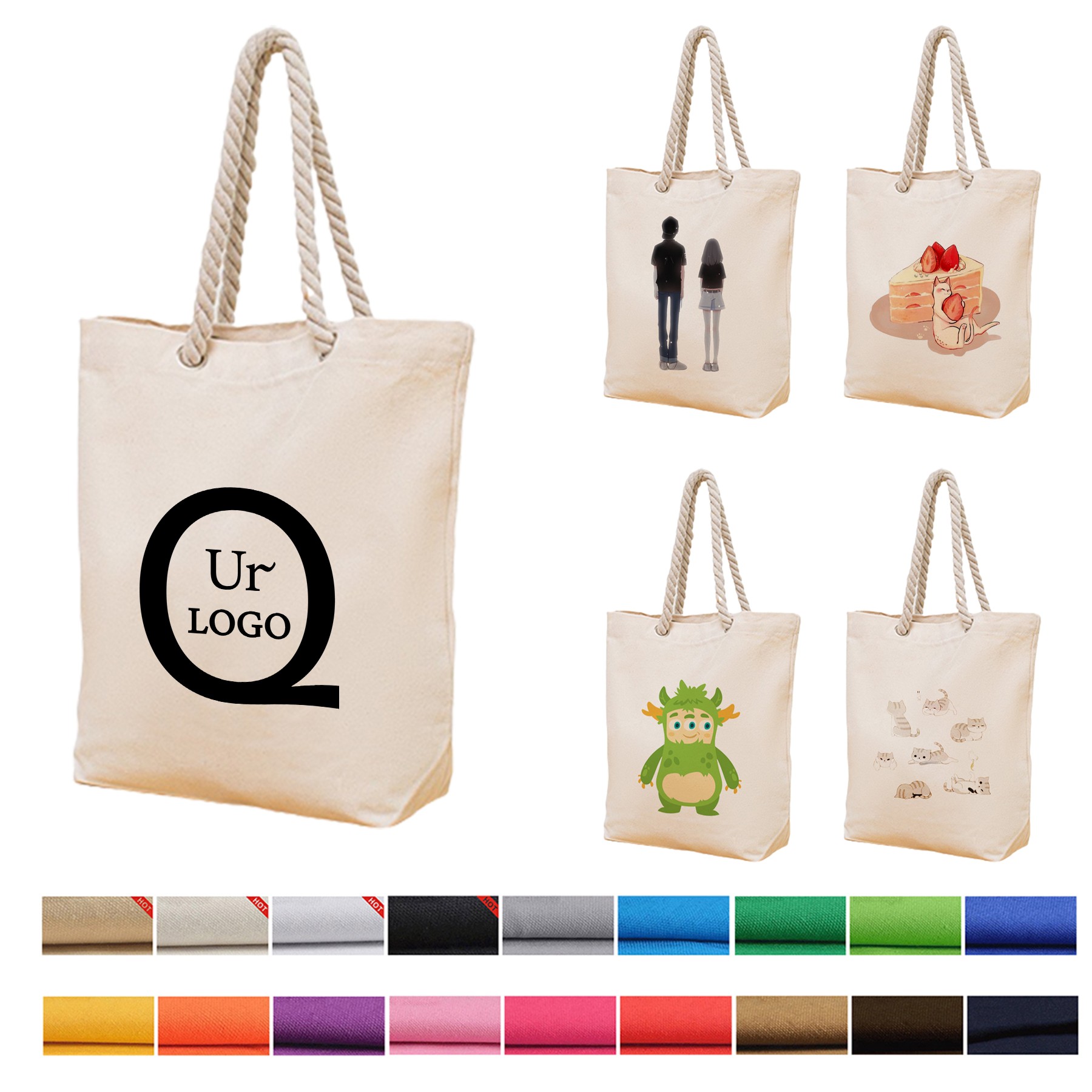 Twine Handle 5Oz Canvas Bag
