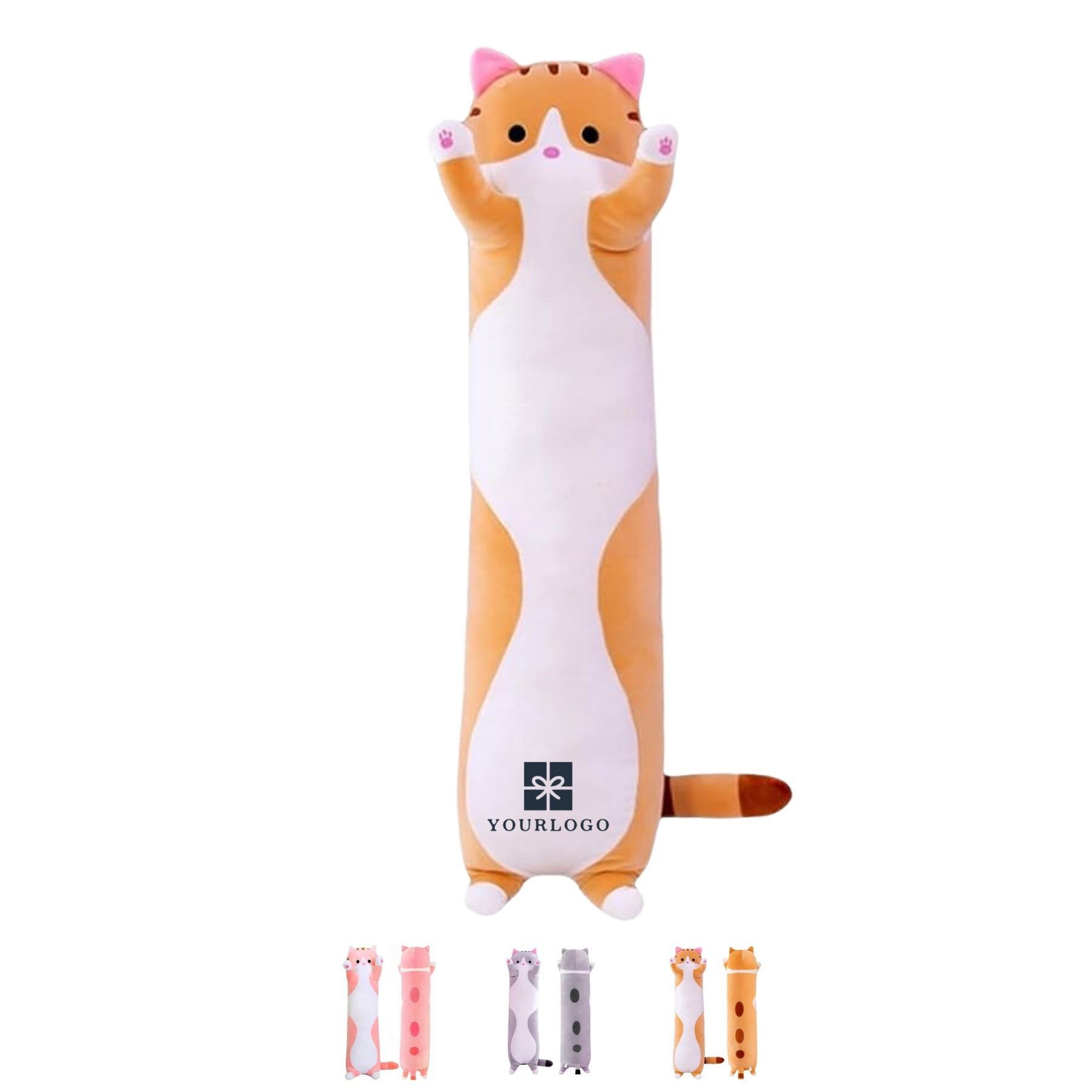 Plush Long Cat Body Pillow 2