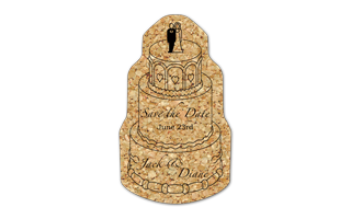 Wedding Cake Cork Coaster 5
