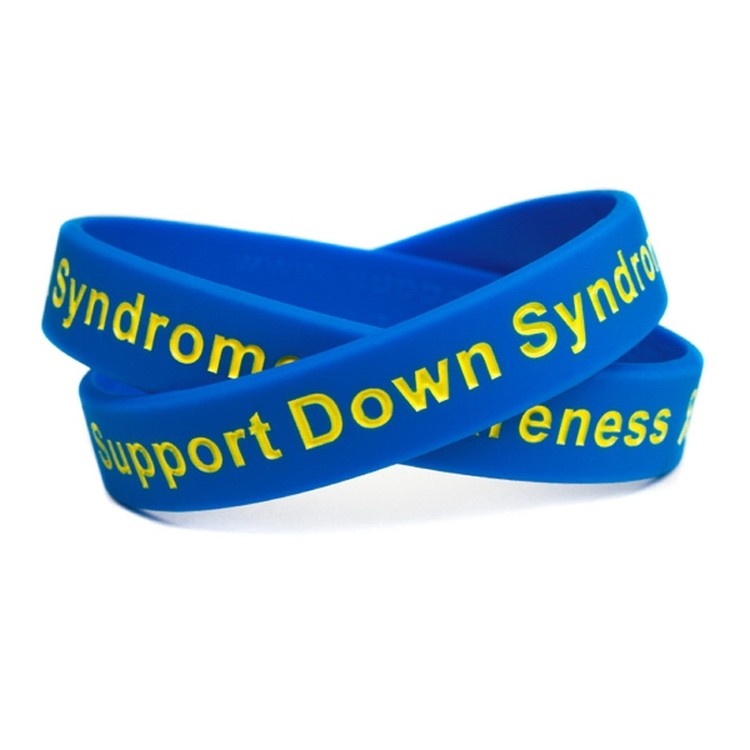 Debossed Silicone Wristbands Fill Colors 2